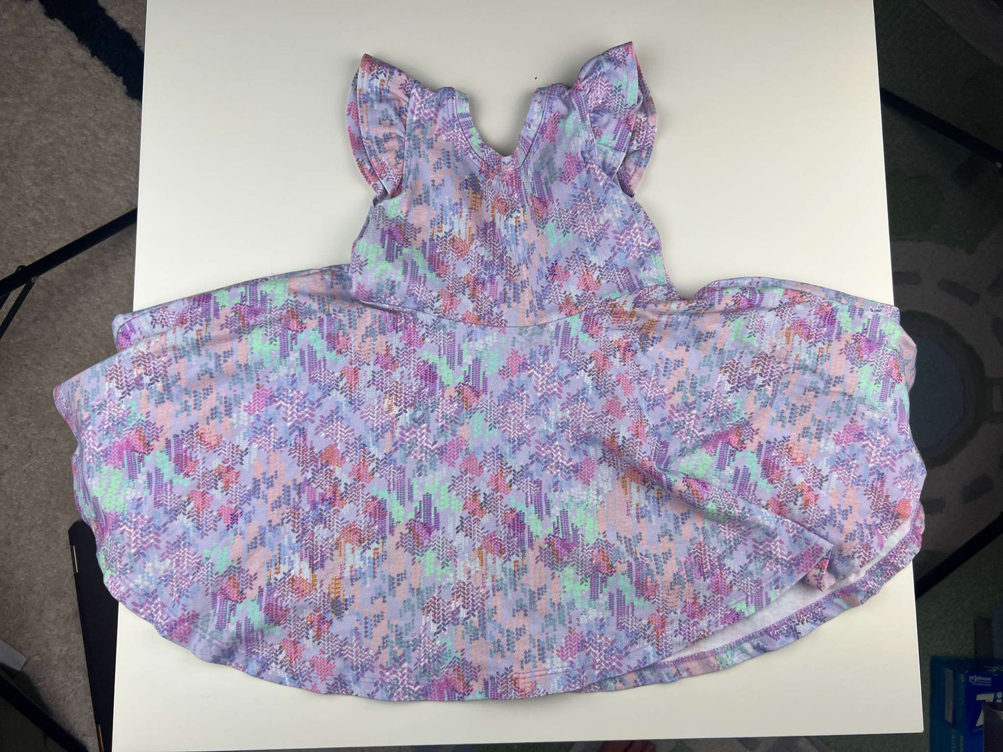Nest and Nurture Elle twirl dress, purple pixels, 12-24m, Kids 24 Month (18-24M)