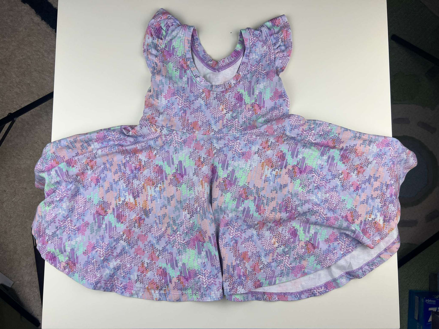 Nest and Nurture Elle twirl dress, purple pixels, 12-24m, Kids 24 Month (18-24M)