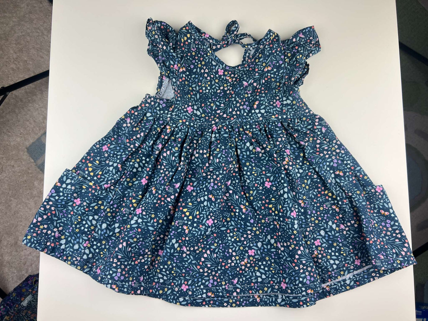 Nest and Nurture Poppy tunic, blue tiny florals, 2T, Kids 2T