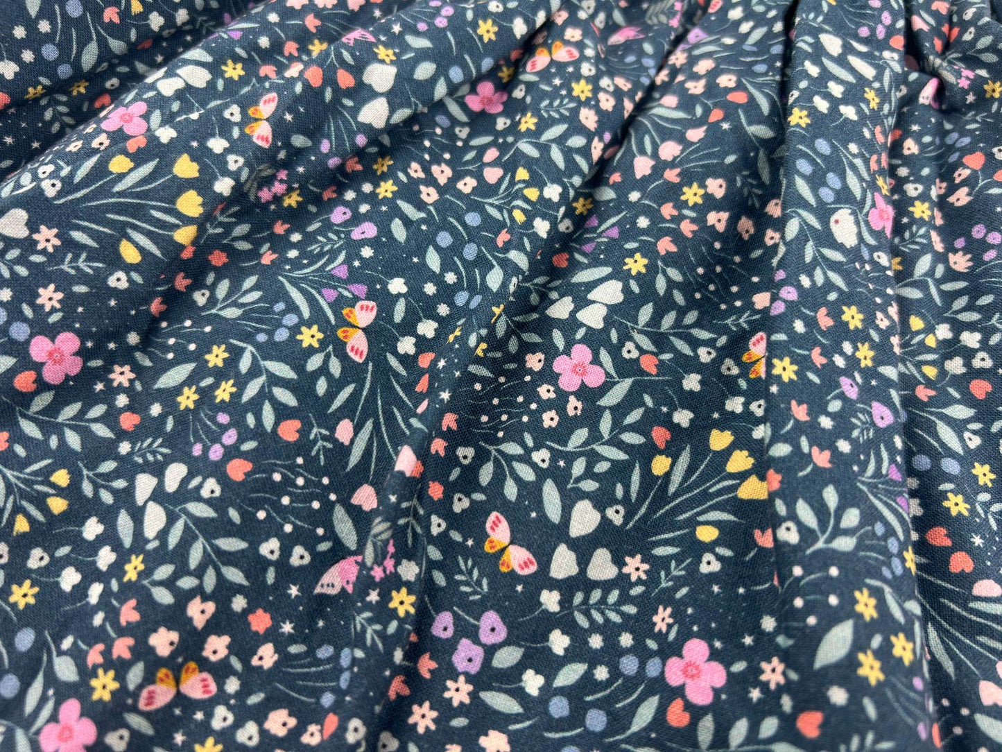 Nest and Nurture Poppy tunic, blue tiny florals, 2T, Kids 2T