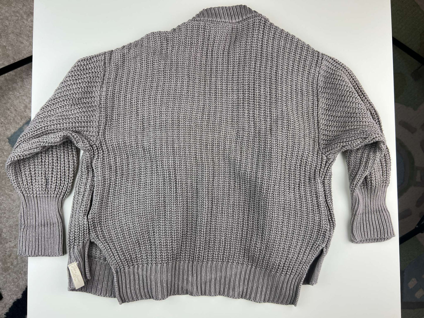 Jax & Lennon Open Knit Cardigan with Pockets, gray, 2-3T, Kids 3T