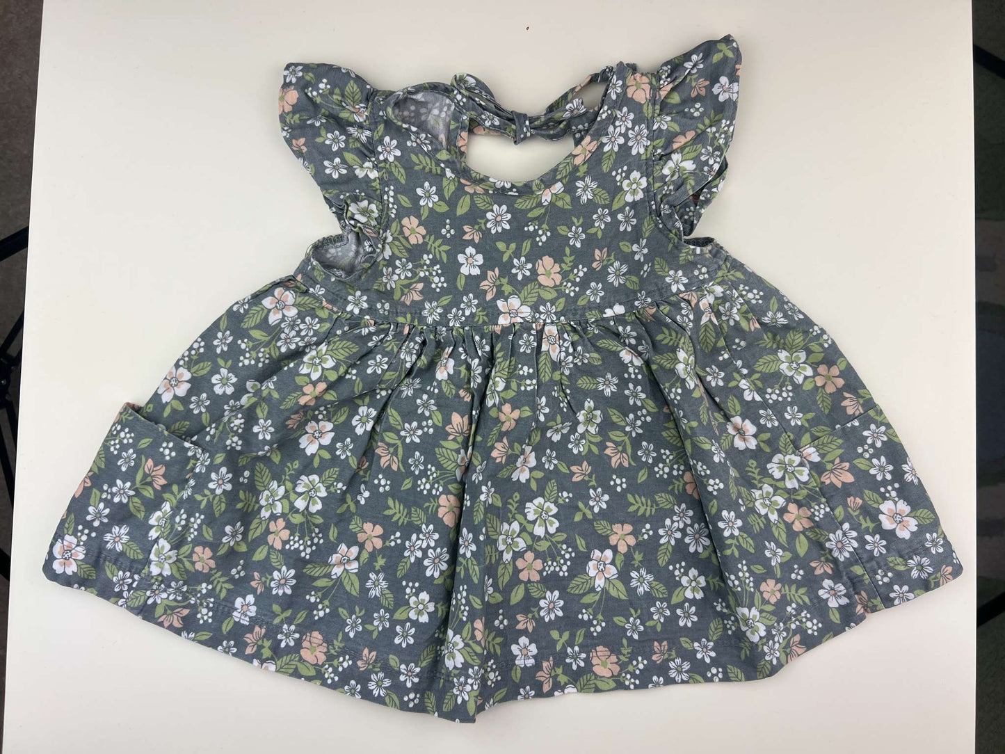Nest and Nurture Blue floral Poppy tunic, 6-12m, Kids 12 Month (9-12M)