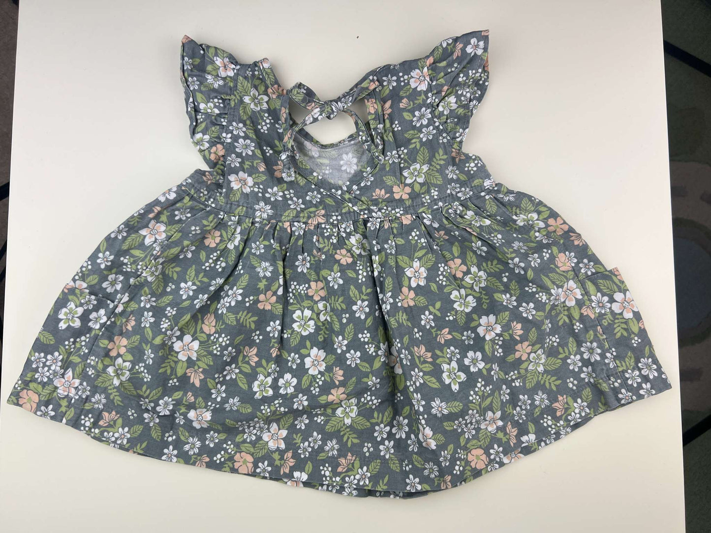 Nest and Nurture Blue floral Poppy tunic, 6-12m, Kids 12 Month (9-12M)