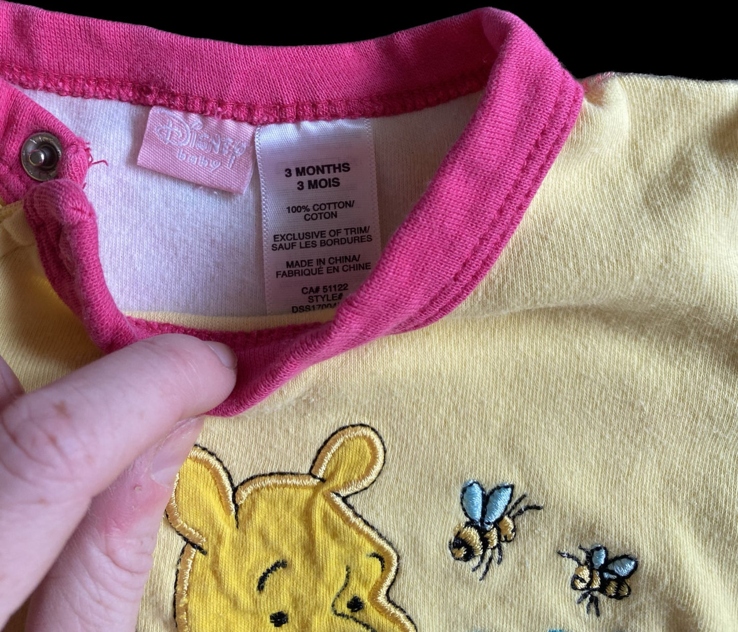 3 Month Winnie the Pooh Sleeper, Kids 3 Month (0-3M)