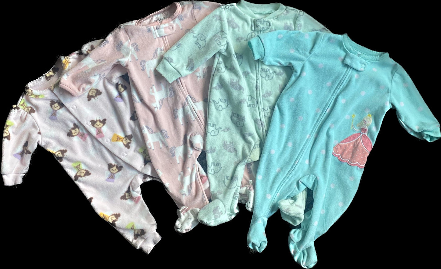0-3 Month Fleece Sleepers, Kids 3 Month (0-3M)