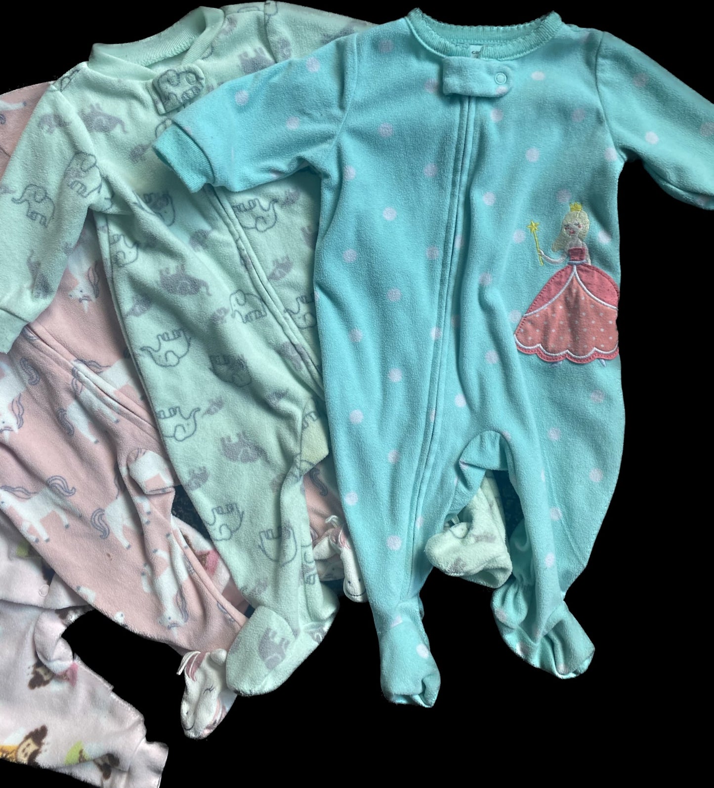 0-3 Month Fleece Sleepers, Kids 3 Month (0-3M)