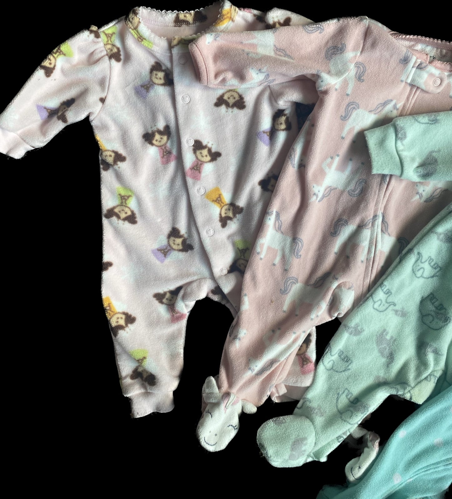 0-3 Month Fleece Sleepers, Kids 3 Month (0-3M)