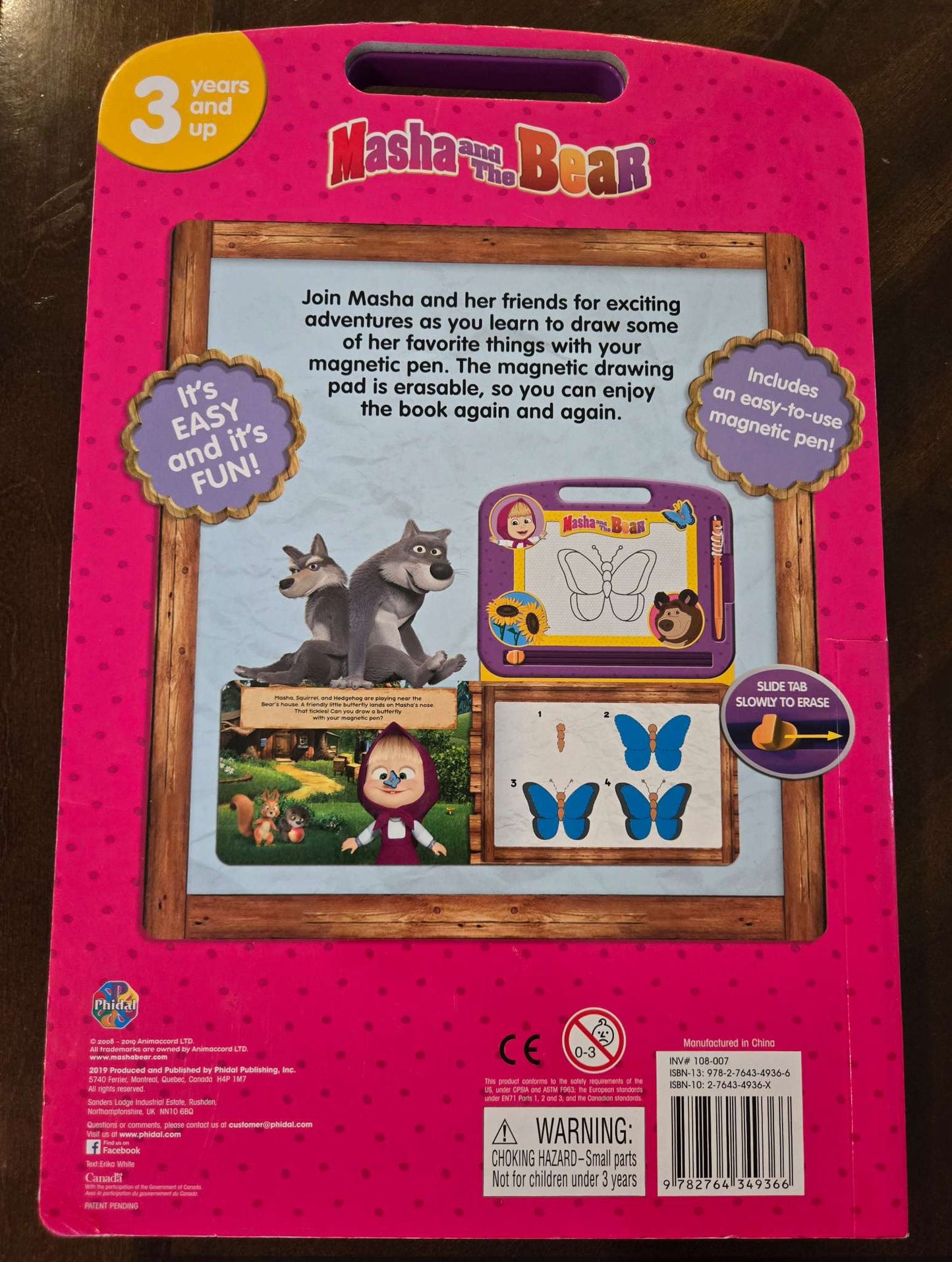 Masha and the Bear Learning Series (learn to draw book and magnetic board)