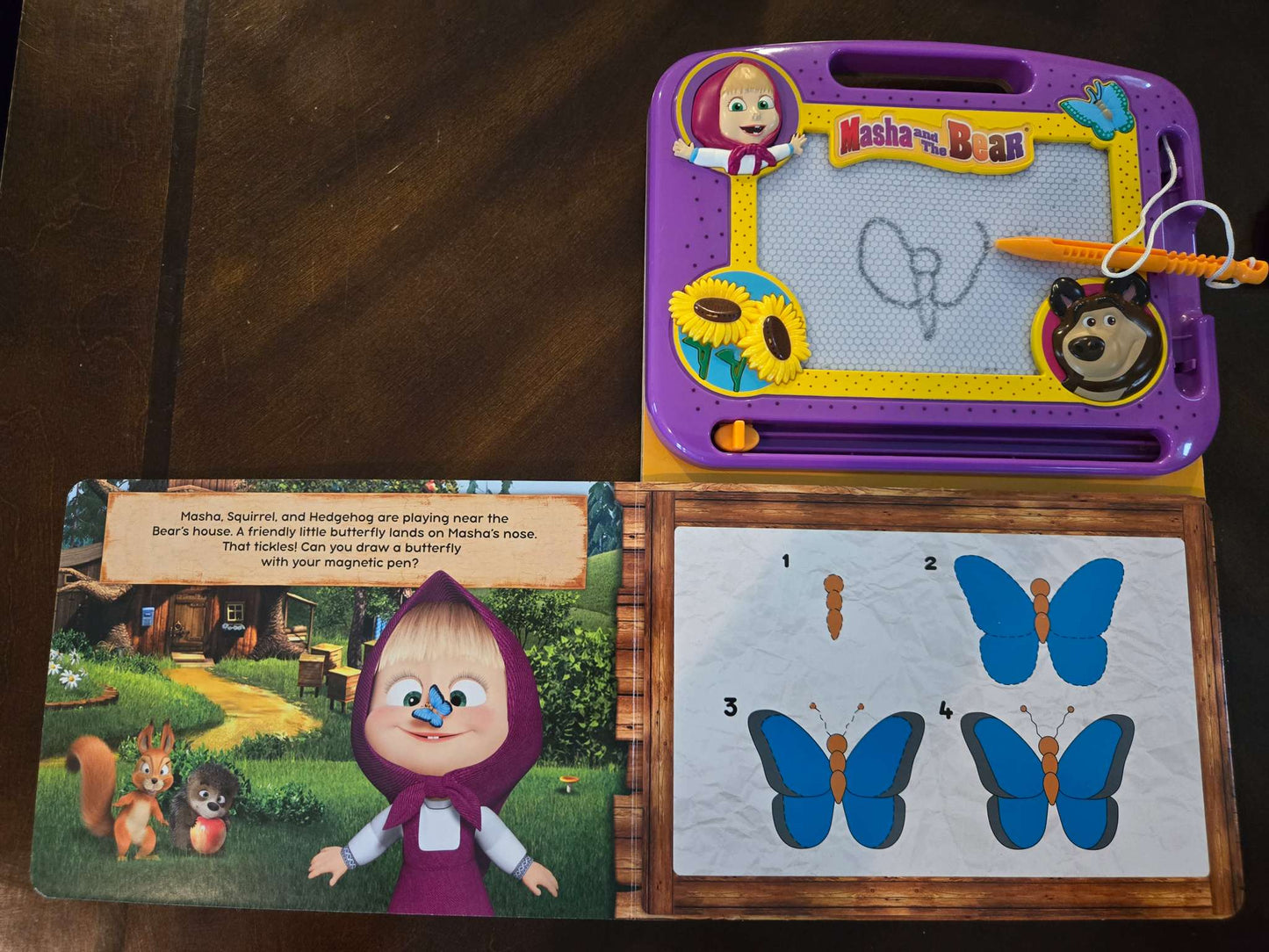 Masha and the Bear Learning Series (learn to draw book and magnetic board)