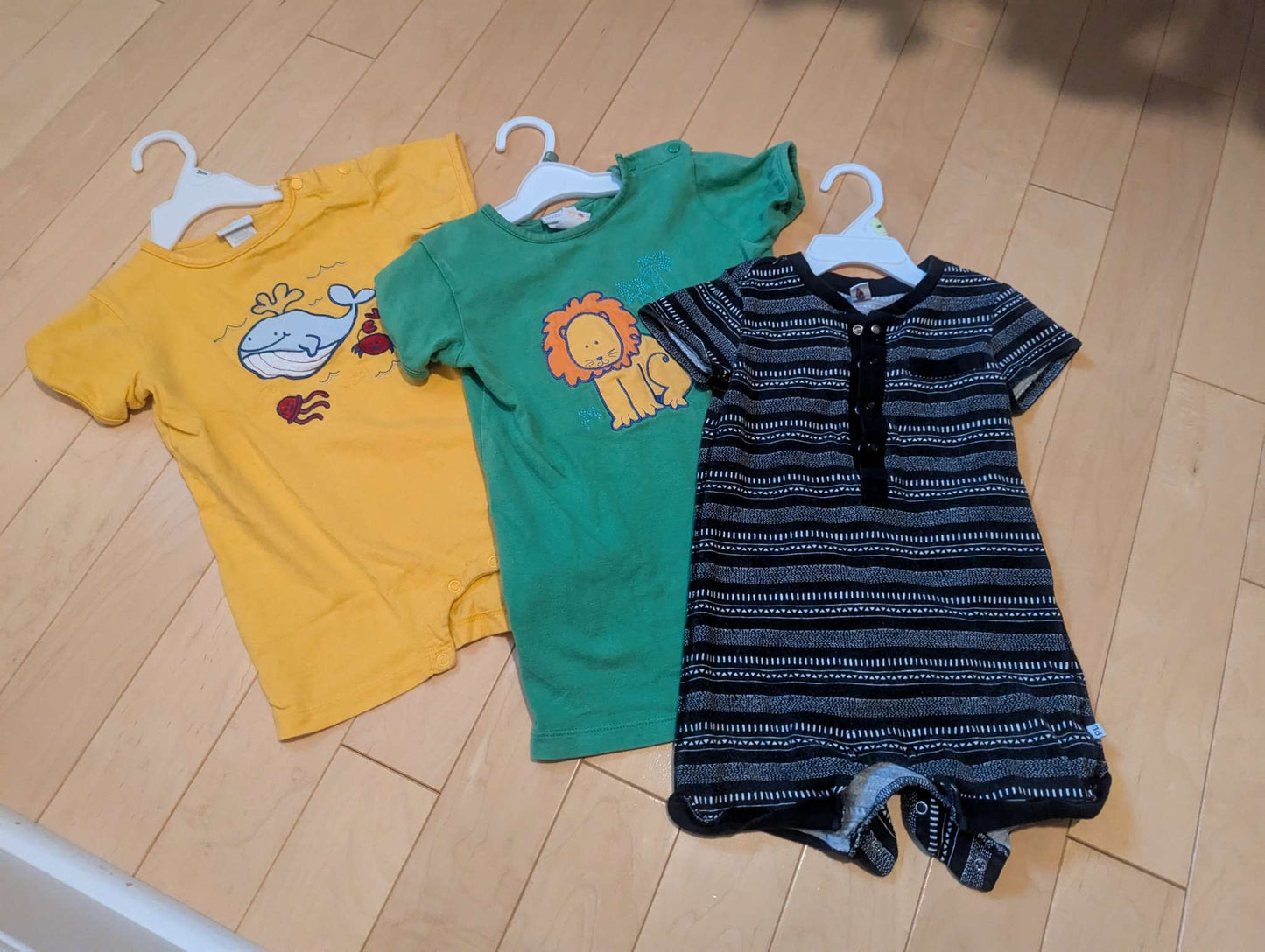 3 set of one piece set summer onesies, Kids 18 Month (12-18M)