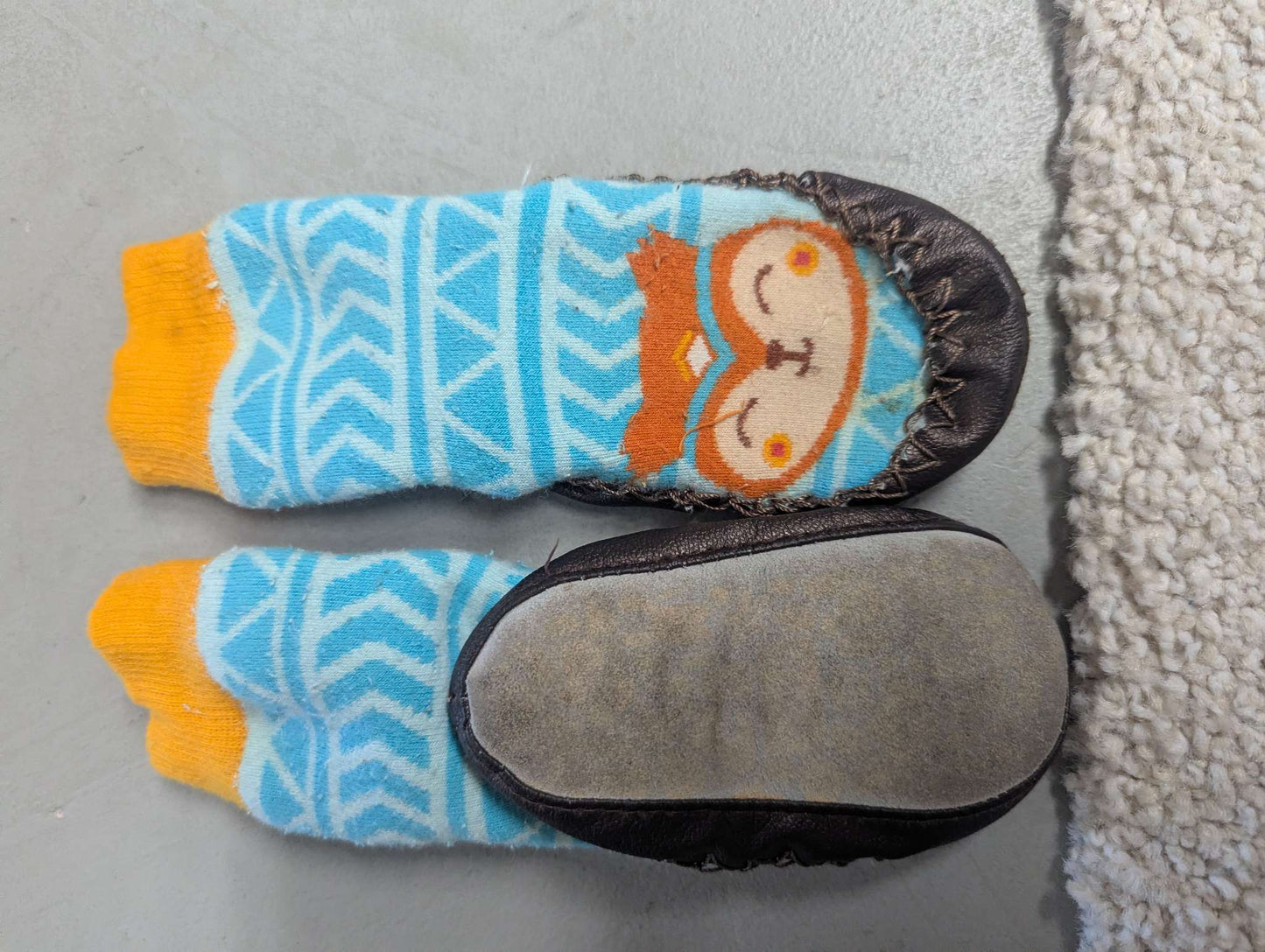 Slipper socks with soft soles for early walkers, Shoes 6 (Walkers:12-24 mth)