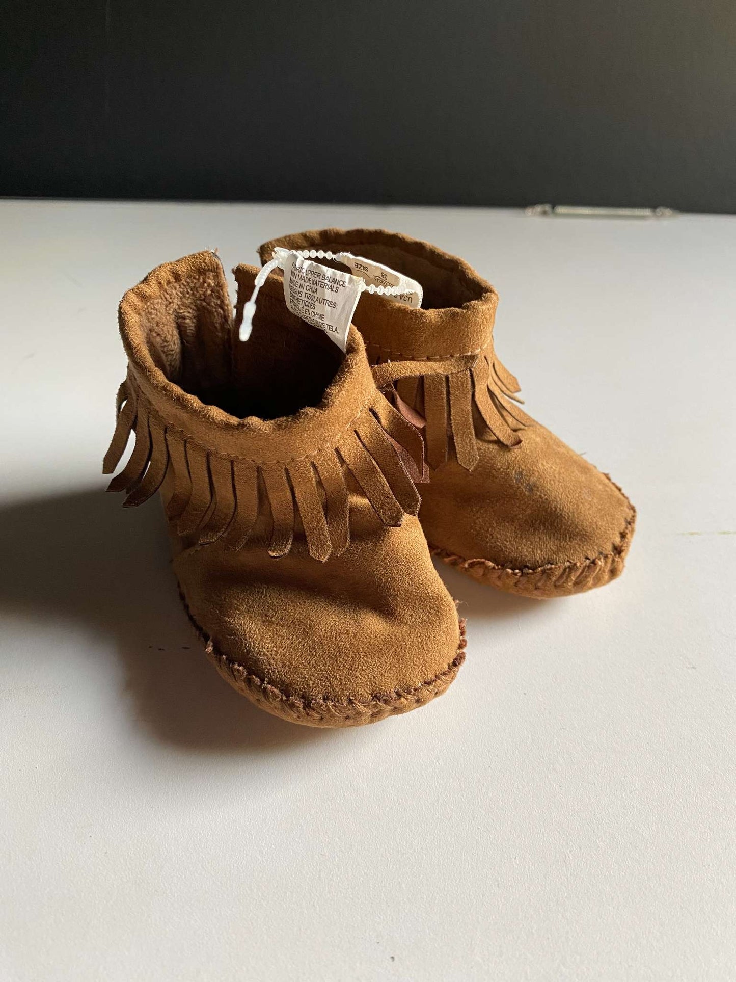 Teeny Toes Brown Moccasins Size 2, Shoes 2 (Baby: 0-12 mth)
