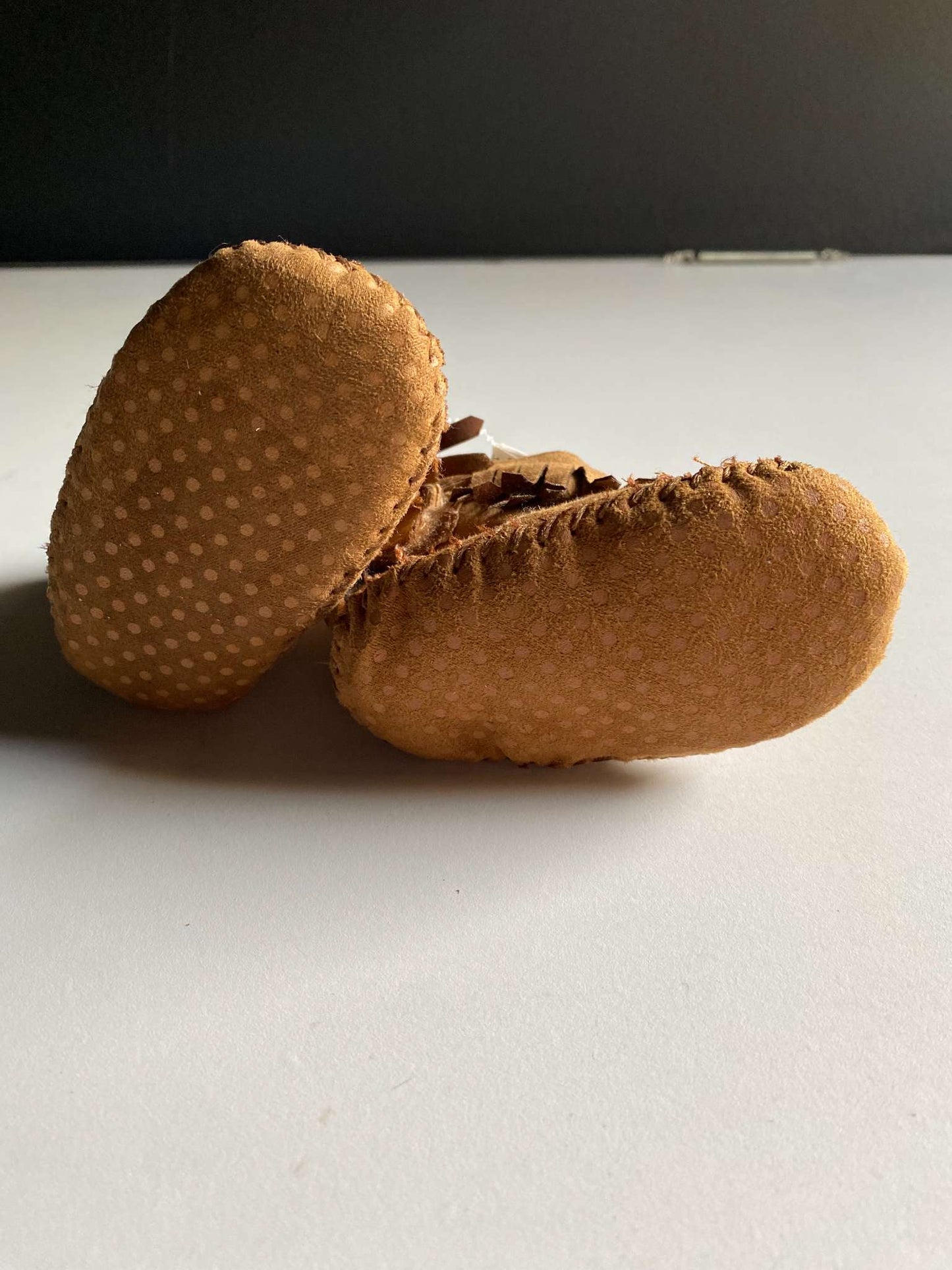 Teeny Toes Brown Moccasins Size 2, Shoes 2 (Baby: 0-12 mth)