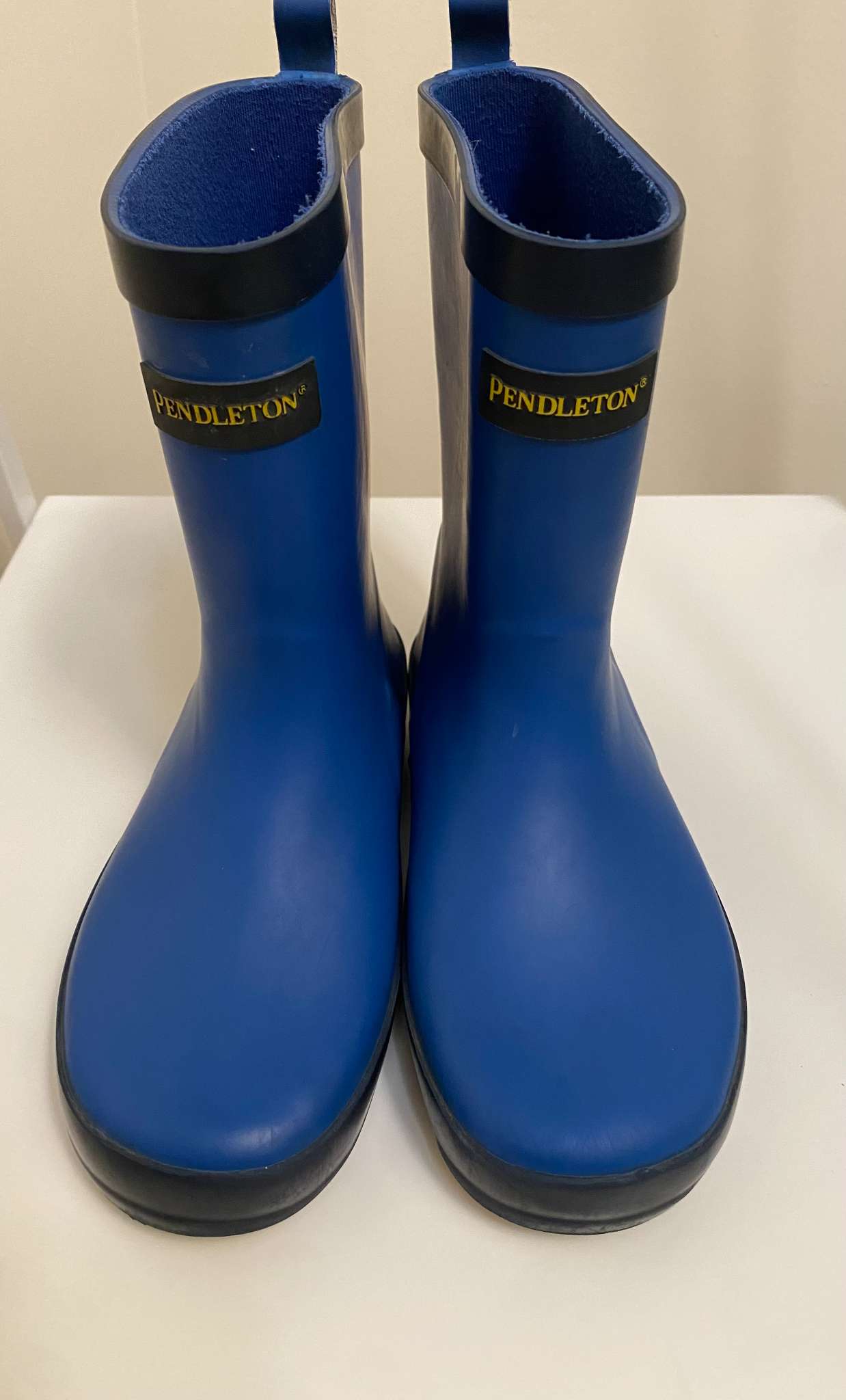Pendleton blue rain boots Sz 1 (MSRP $25), Shoes 1 (Kids:4-8yr)