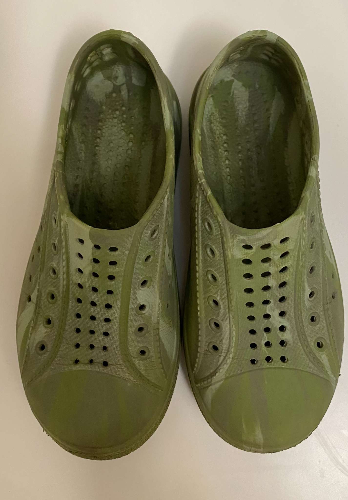 Joe Fresh mottled green toddler slip on shoes (MSRP $15), Shoes 12 (Toddler:2-4yr)
