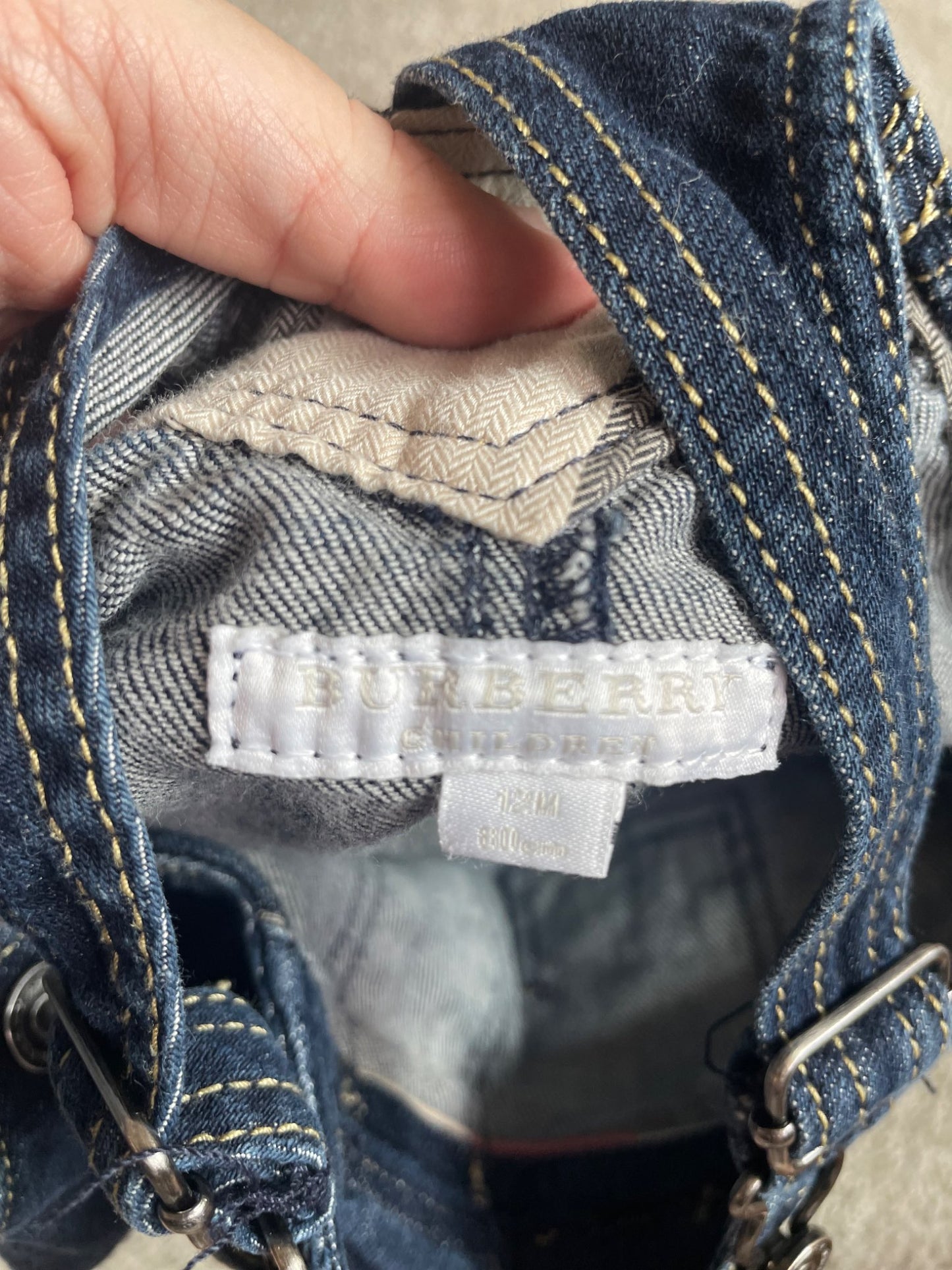 Burberry 12m Denim Overall Dress, Kids 12 Month (9-12M)