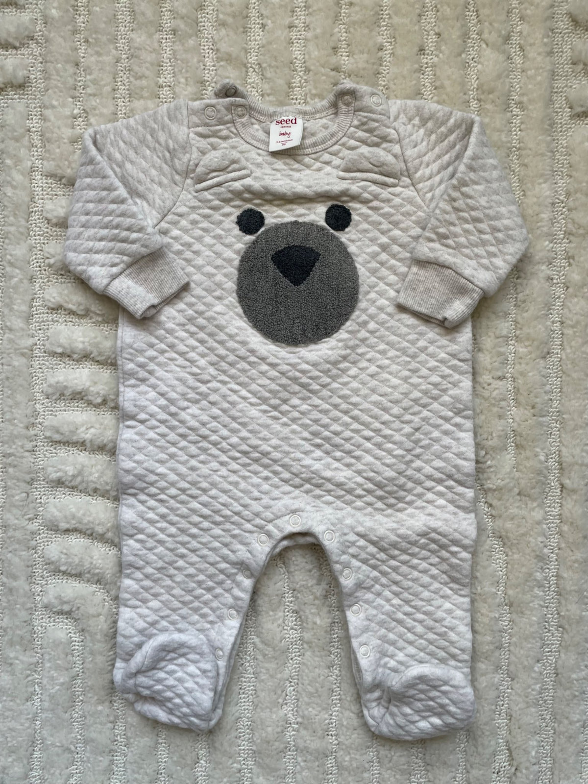 Seed - Bear romper, Kids 6 Month (3-6M)