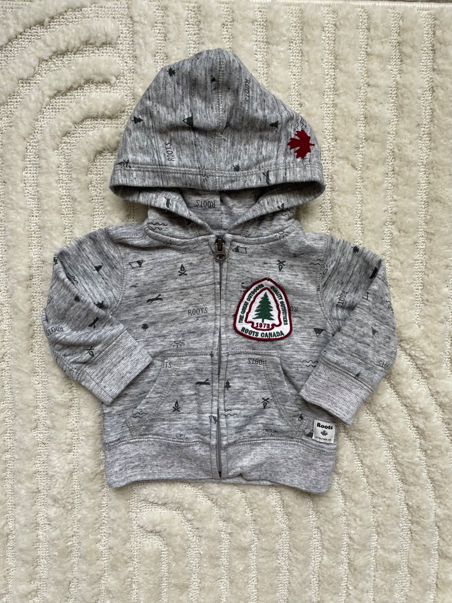 Roots zip up hoodie, Kids 6 Month (3-6M)