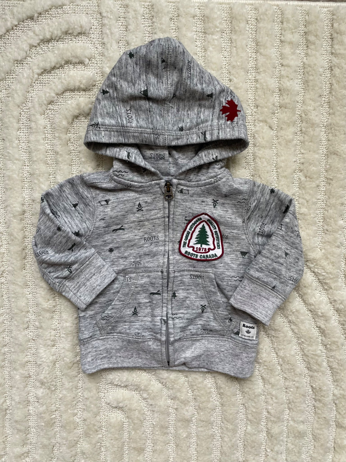 Roots zip up hoodie, Kids 6 Month (3-6M)