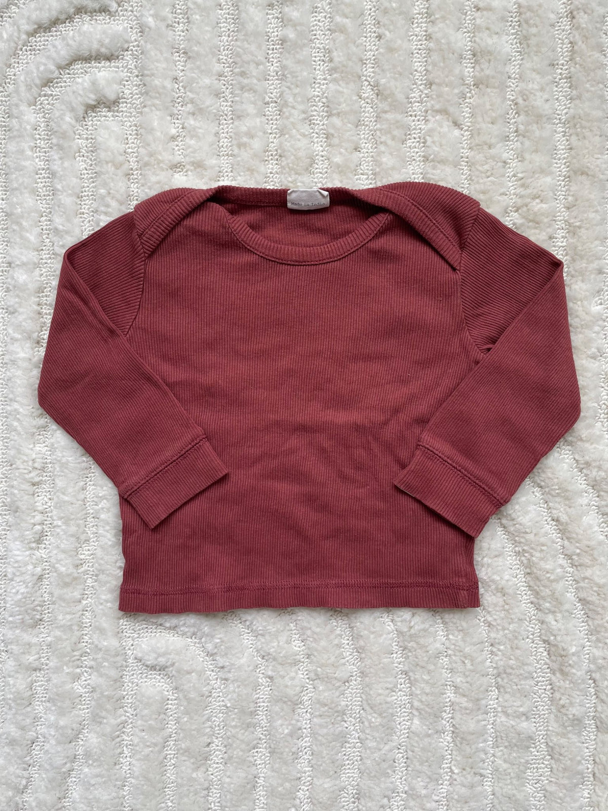 Turtledove London ribbed long sleeve top, Kids 12 Month (9-12M)