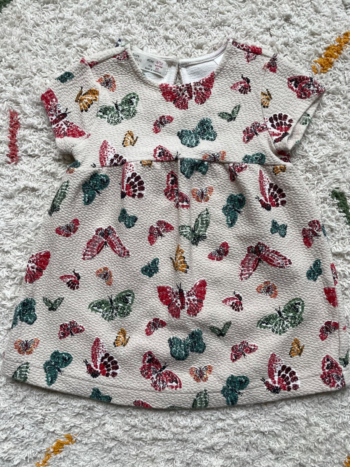 Zara butterfly 9-12m dress, Kids 12 Month (9-12M)