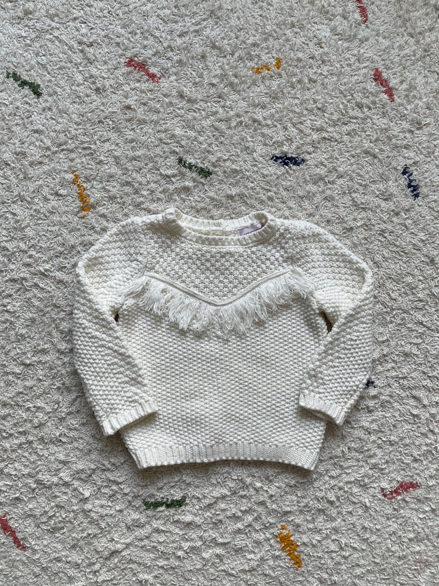 12-18m white knit sweater, Kids 18 Month (12-18M)