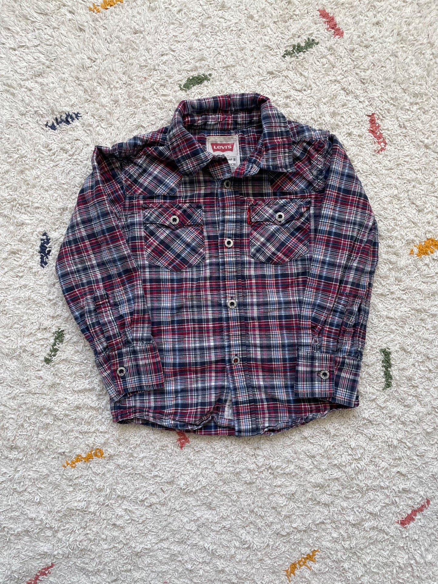 Levi's plaid button up 3-4Y top, Kids 3T