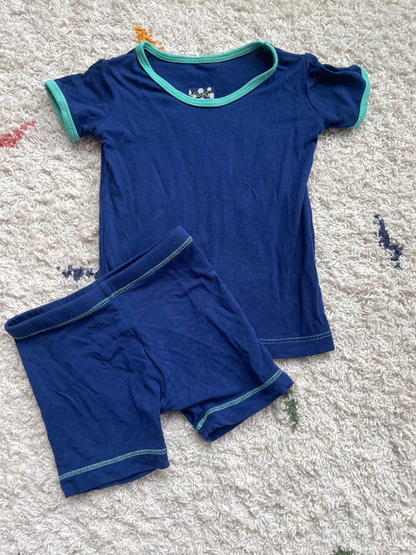 Kickee Pants tee/shorts bamboo set 6-12m, Kids 12 Month (9-12M)