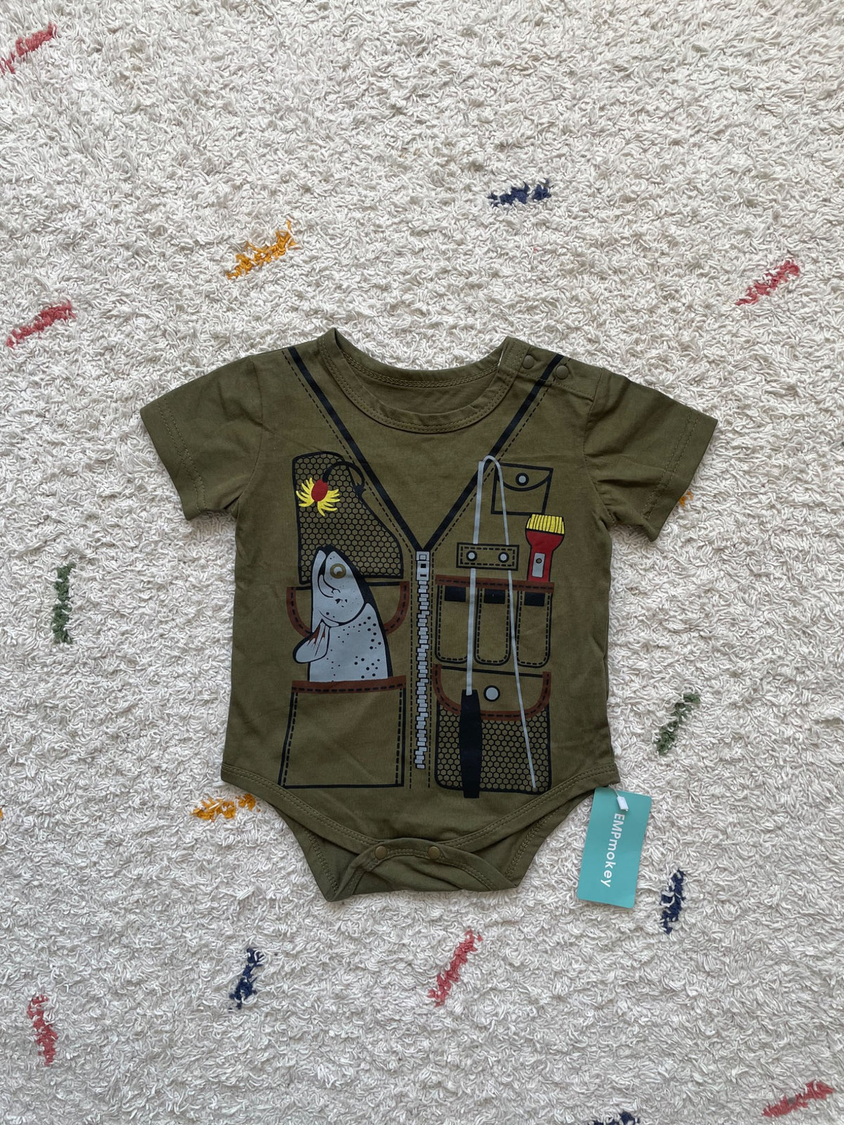 NWT 6-12m fishing bodysuit, Kids 12 Month (9-12M)