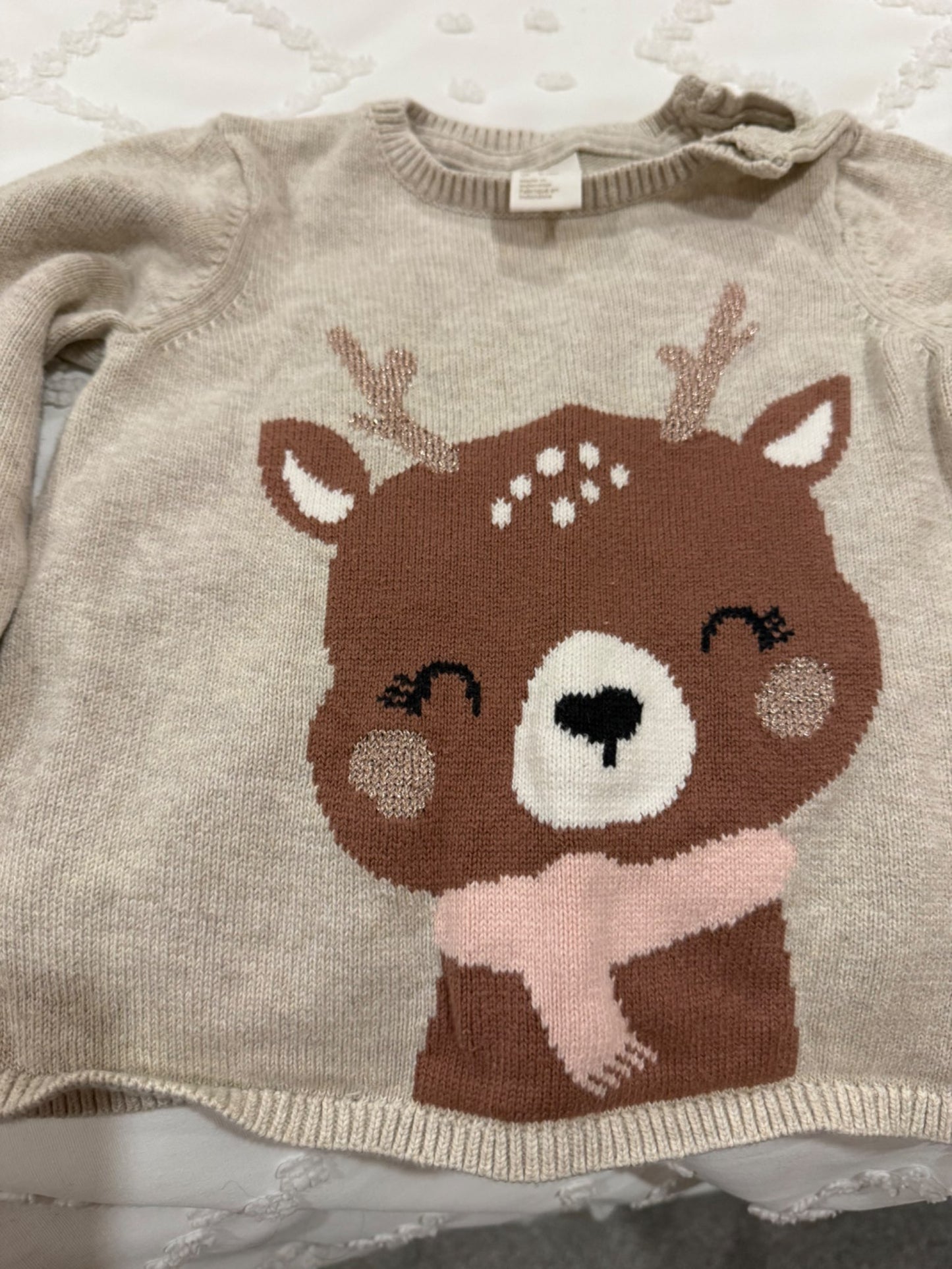 Festive deer sweater , Kids 12 Month (9-12M)