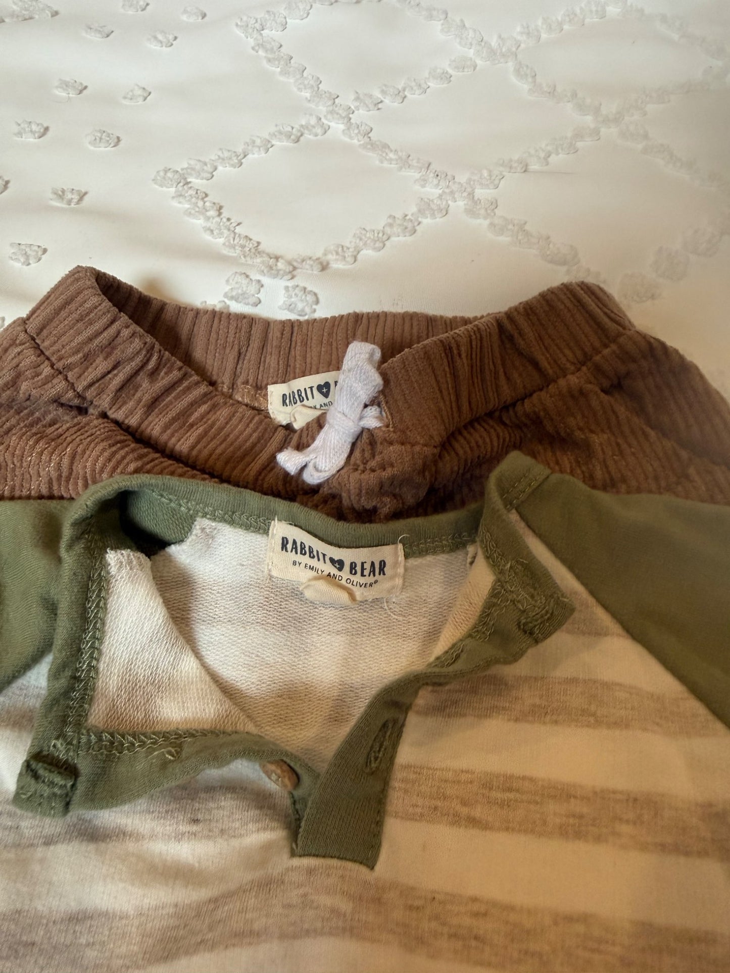 Rabbit and bear boys outfit, Kids 12 Month (9-12M)