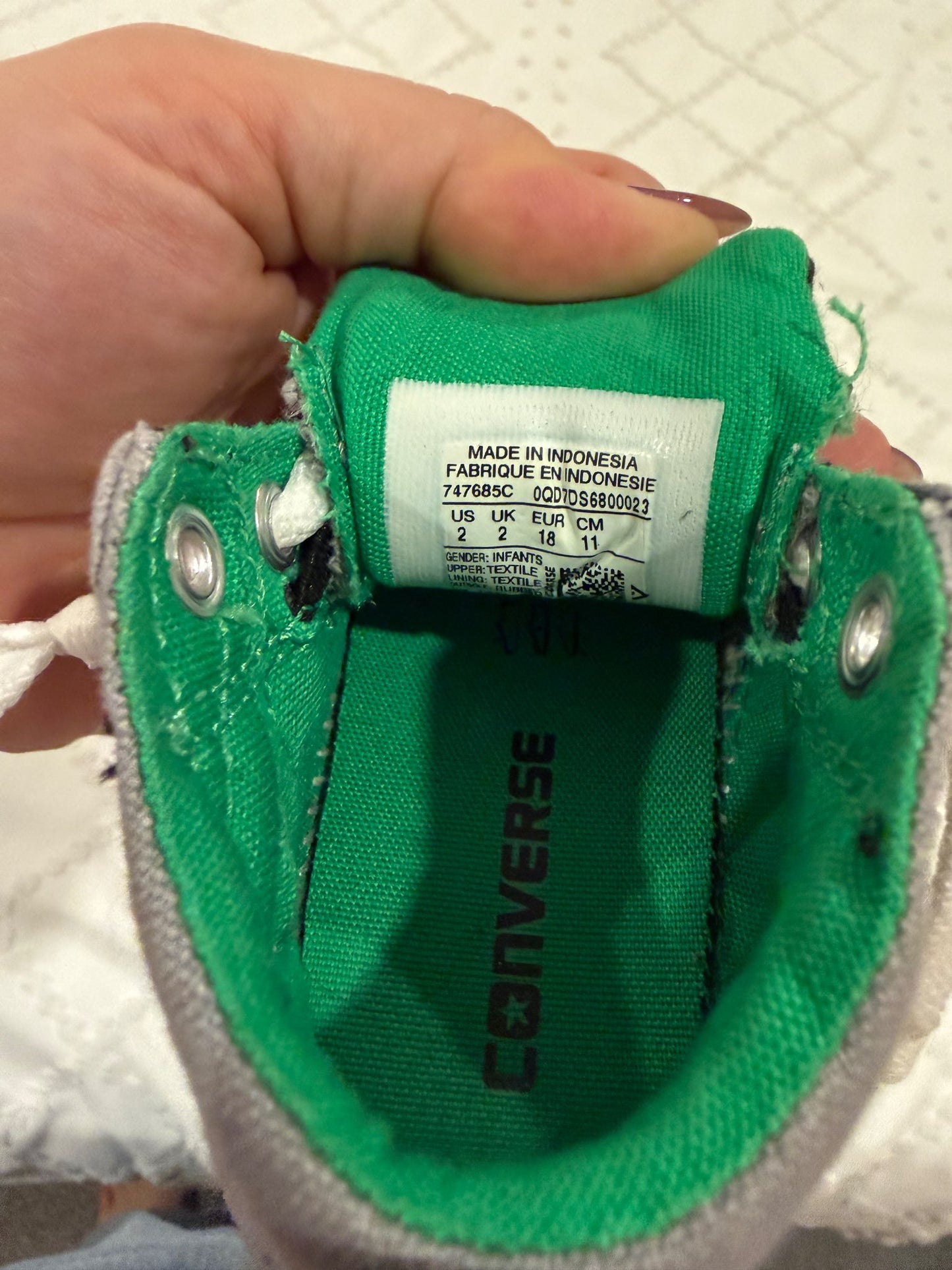 Baby converse sneakers - like new , Shoes 2 (Baby: 0-12 mth)