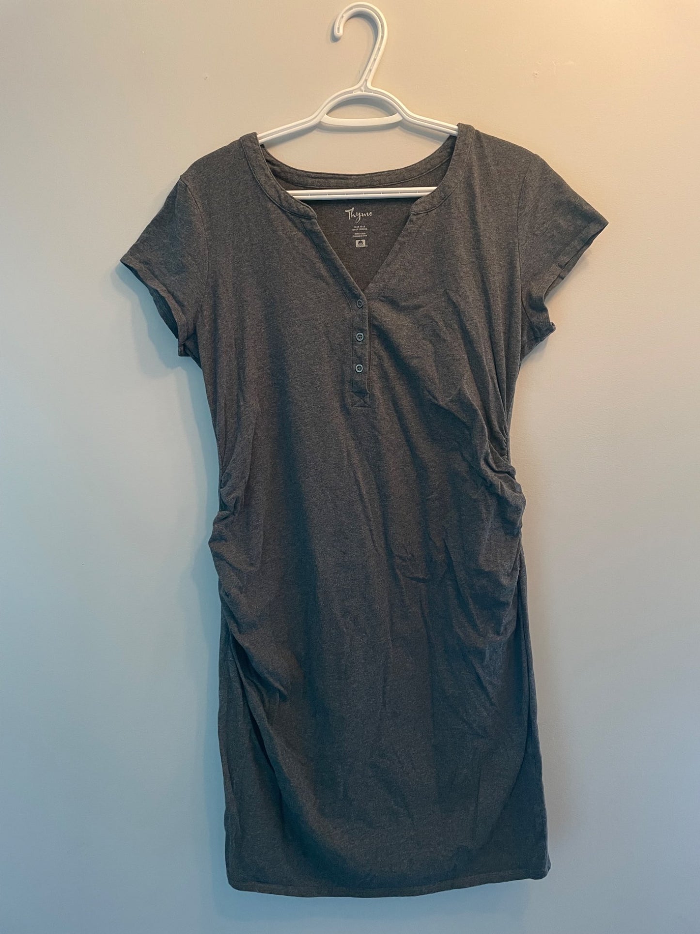 Thyme Maternity Pajama Dress, Maternity L (12-14)