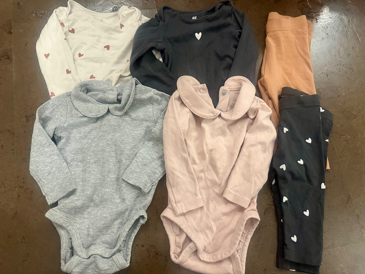 H&M onesies & leggings. Retails $40+, Kids 6 Month (3-6M)