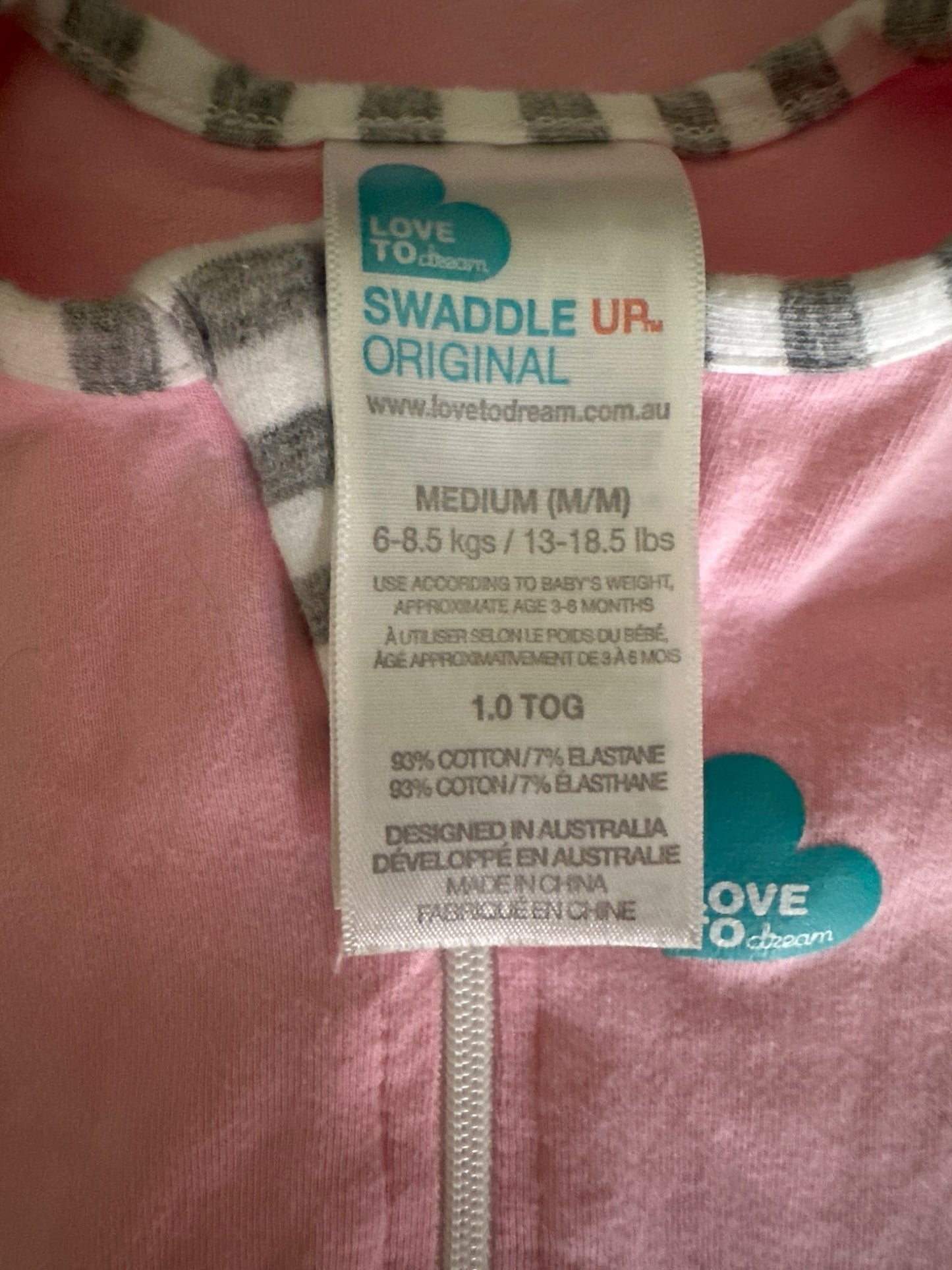 Love to Dream Sleepsack - size M (13 to 18.5 lbs). Retails $45., 6-12 Months (Medium)
