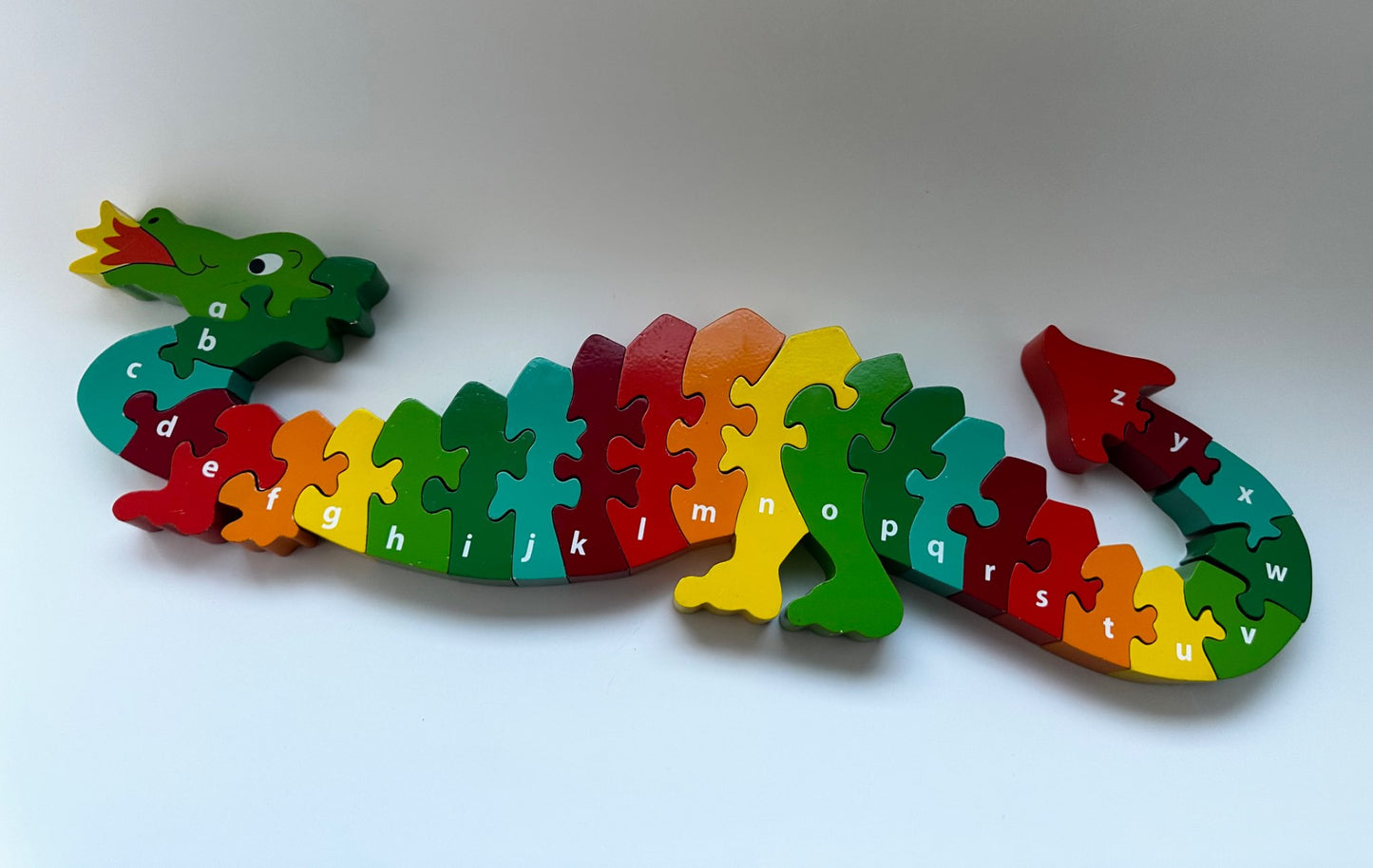 Wooden jumbo a-a dragon floor puzzle