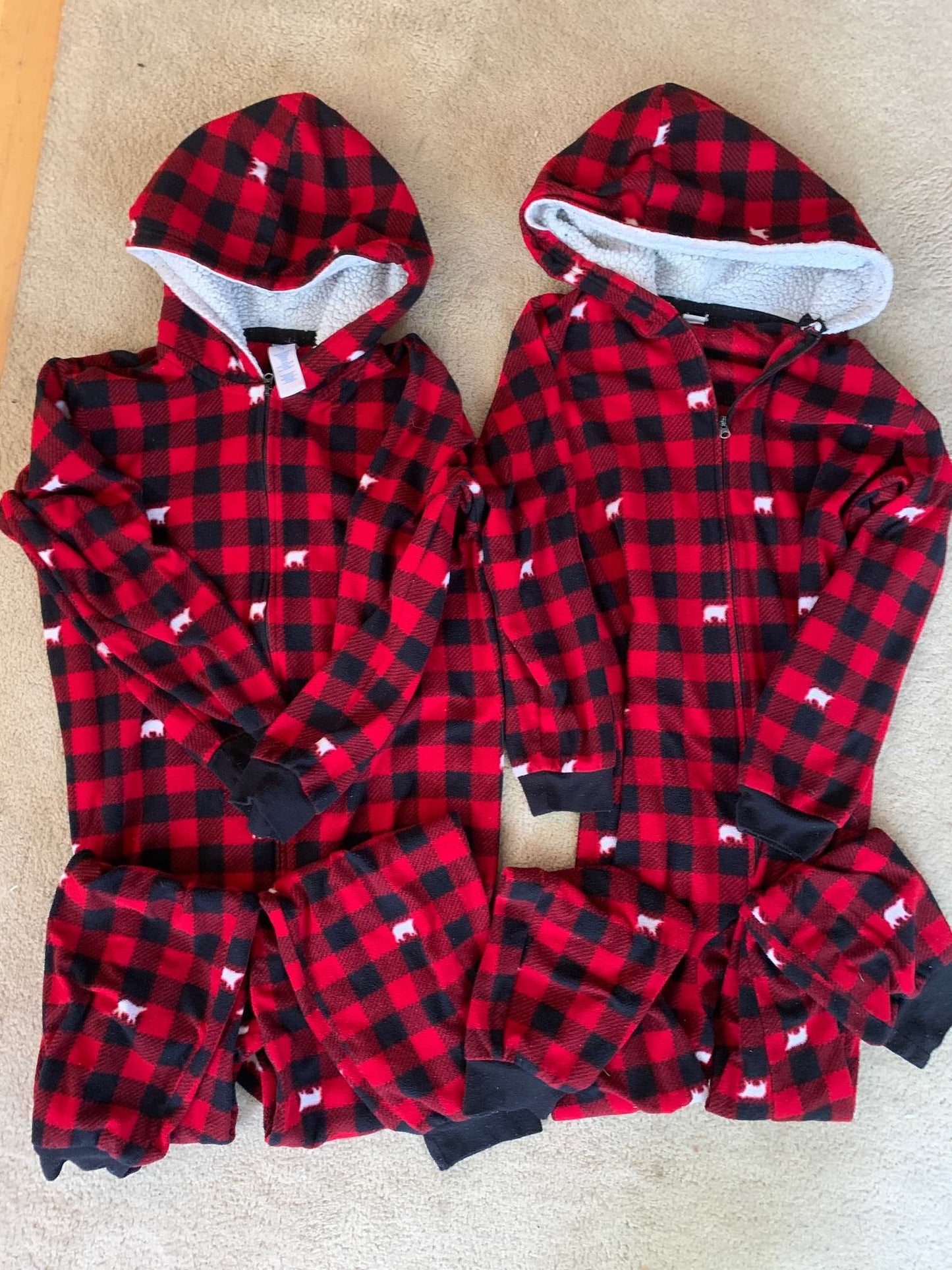Matching Holiday PJ Onesies, Size 10-12 and Size 14, Kids 10 (medium)