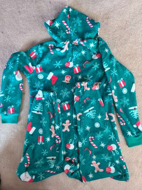 Holiday Fleece Onesie PJs, Size 14+, Kids 14