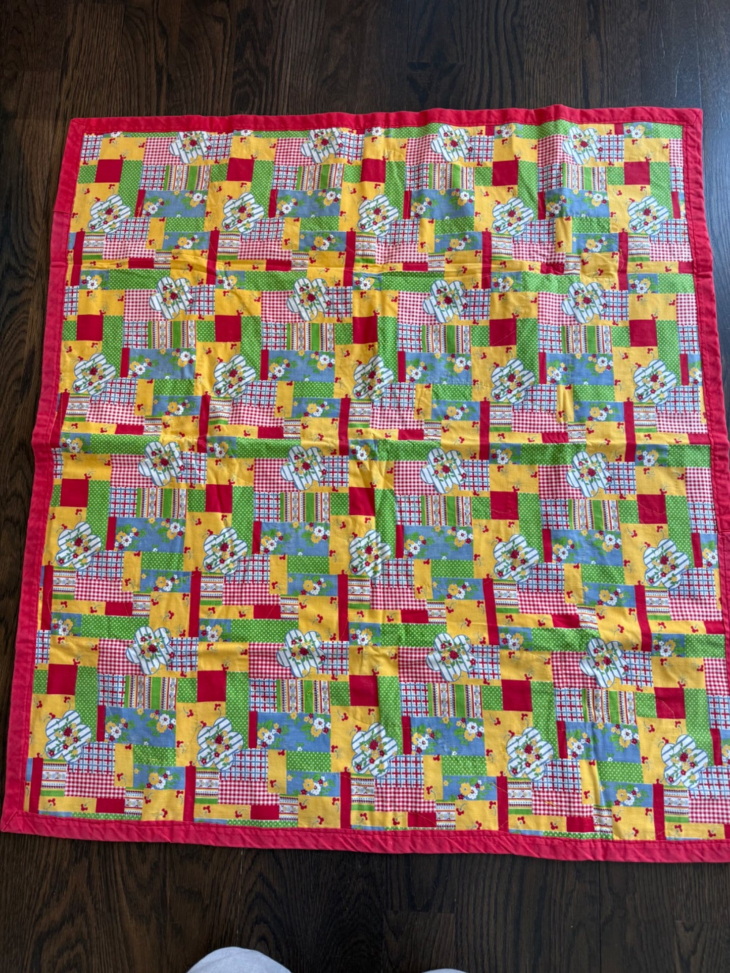 Vintage floor blanket - double sided