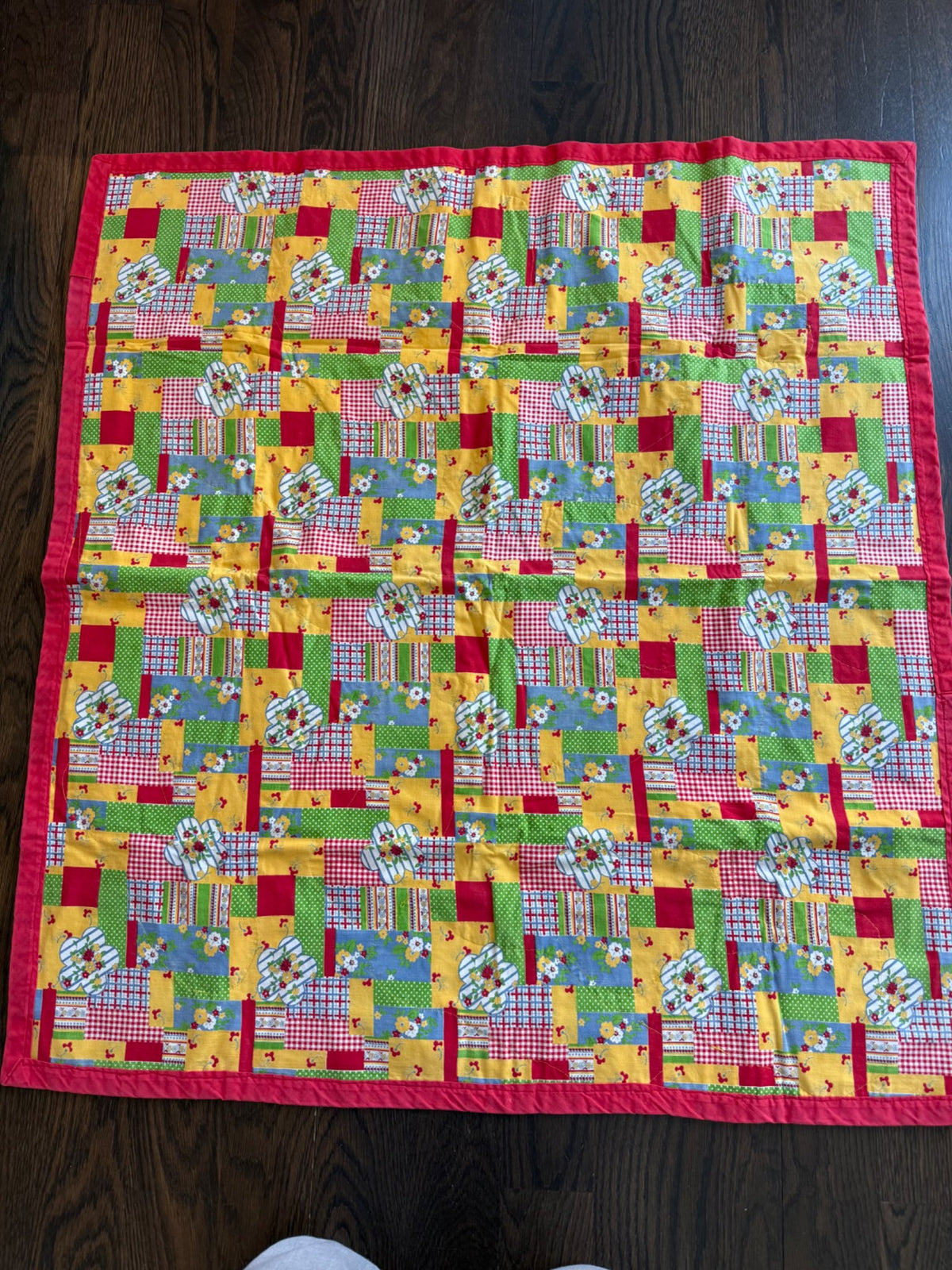 Vintage floor blanket - double sided