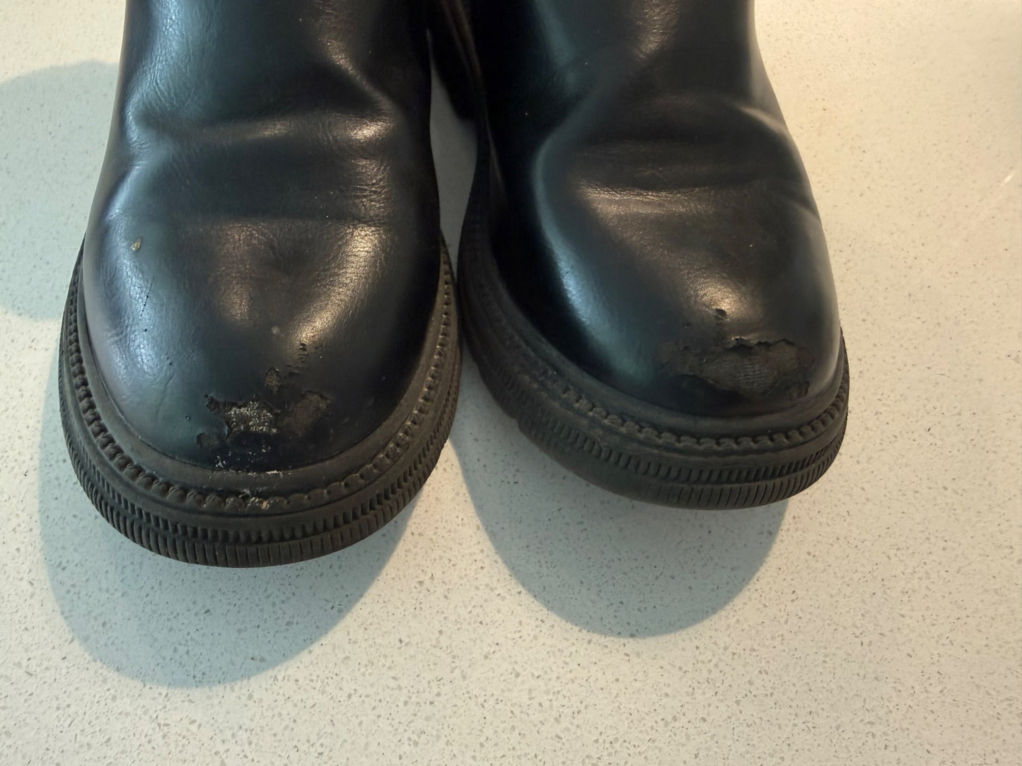 Girls black stylish boots - size 1 , Shoes 1 (Kids:4-8yr)