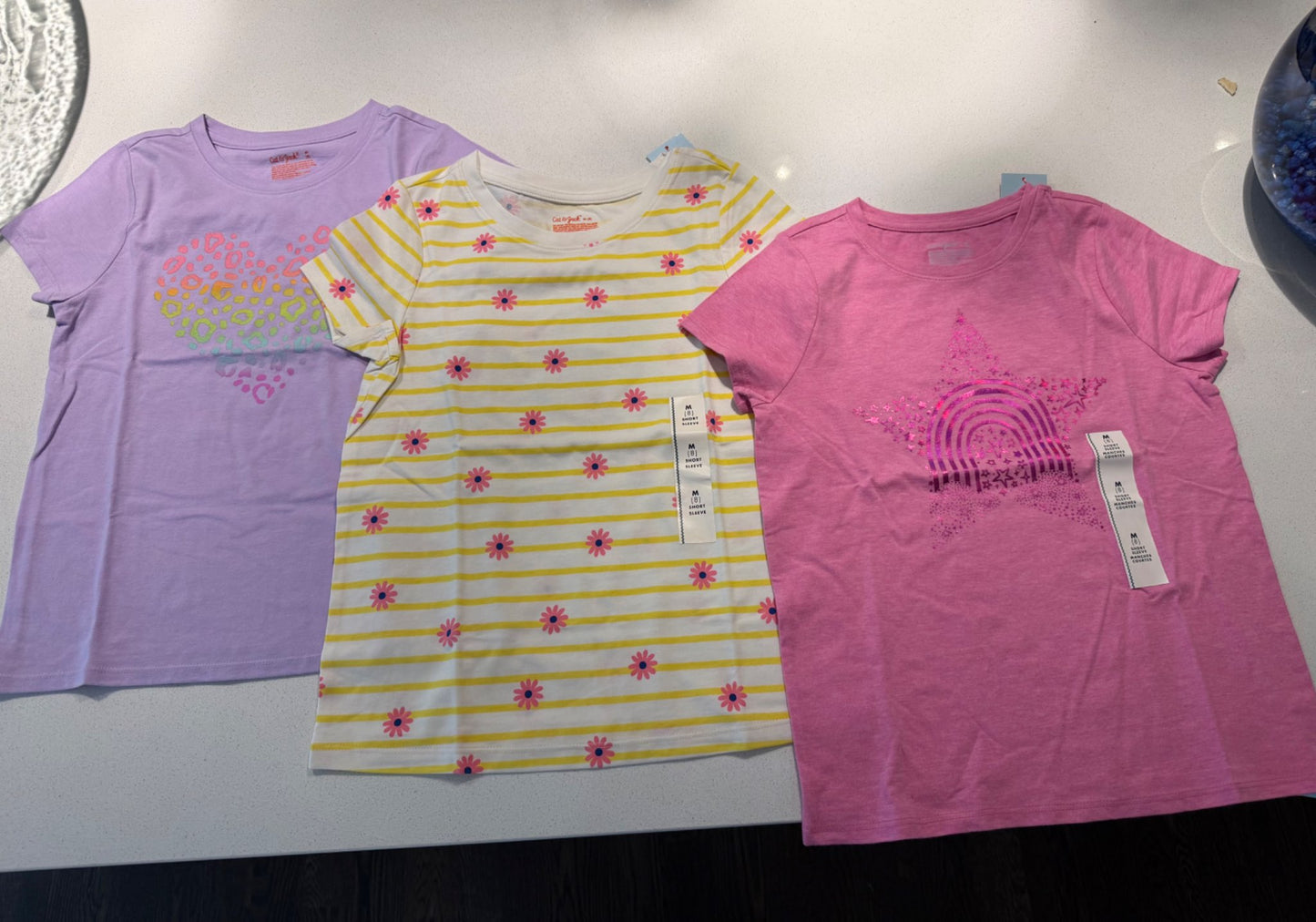 3 girls t-shirts - all brand new. Size 8, Kids 8