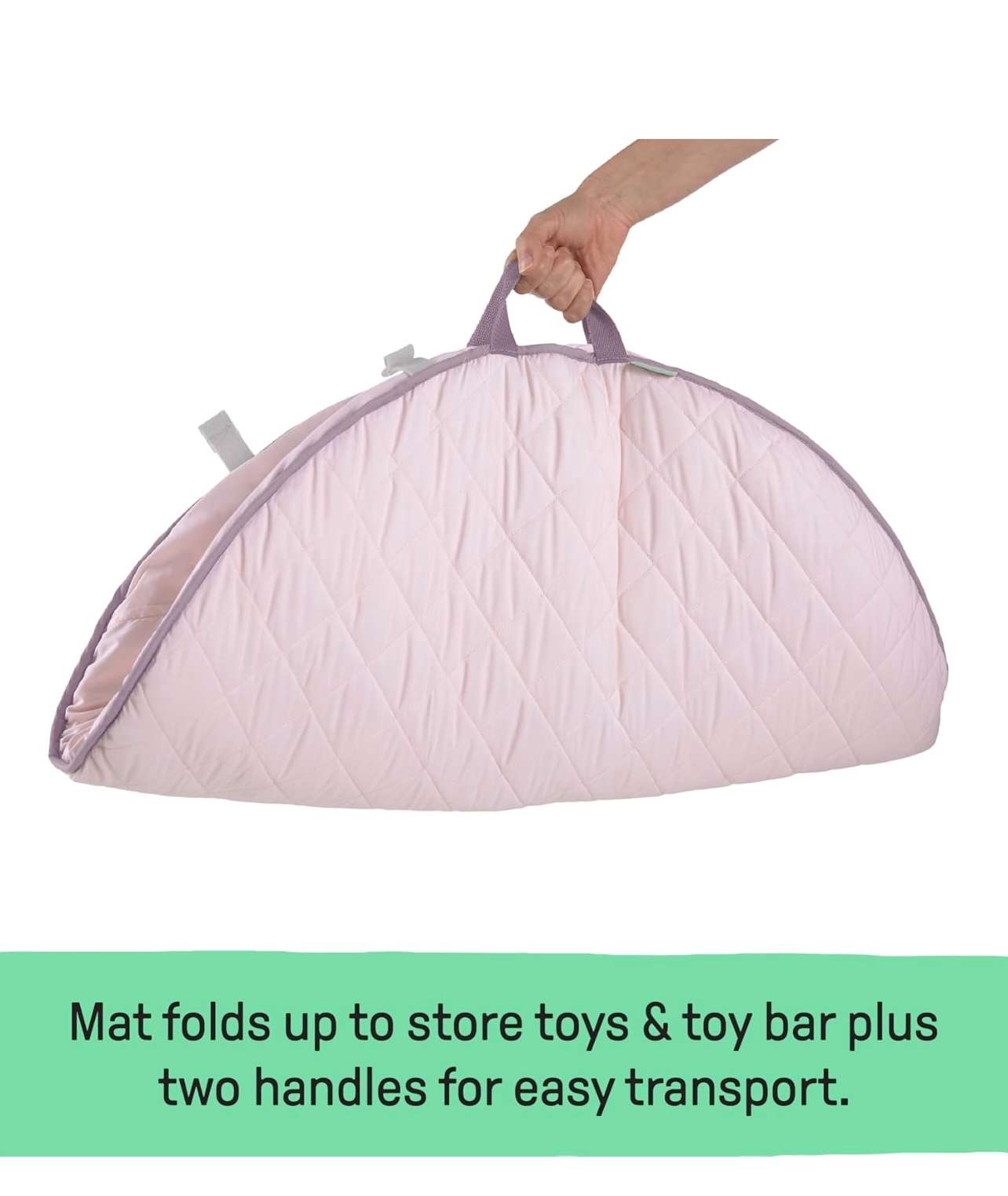 Reversible Duvet Activity Gym & Play Mat with Wooden Toy Bar