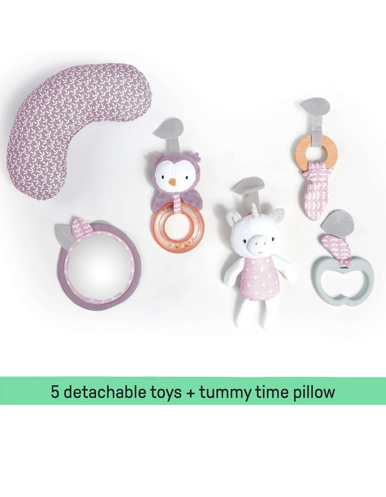 Reversible Duvet Activity Gym & Play Mat with Wooden Toy Bar