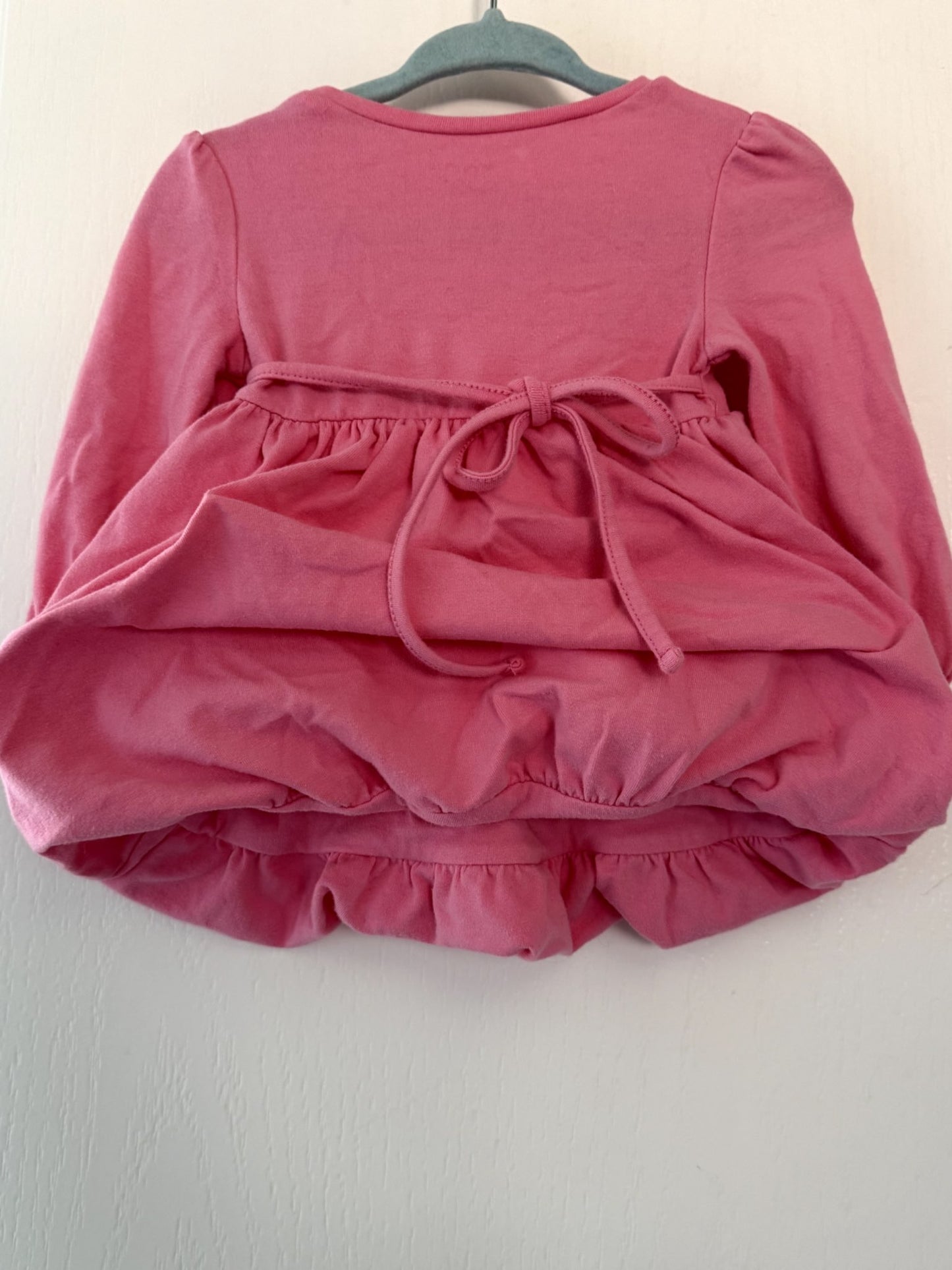 Joe Fresh Pink "Adorable" Long Sleeve Bubble Dress 6-12M, Kids 12 Month (9-12M)