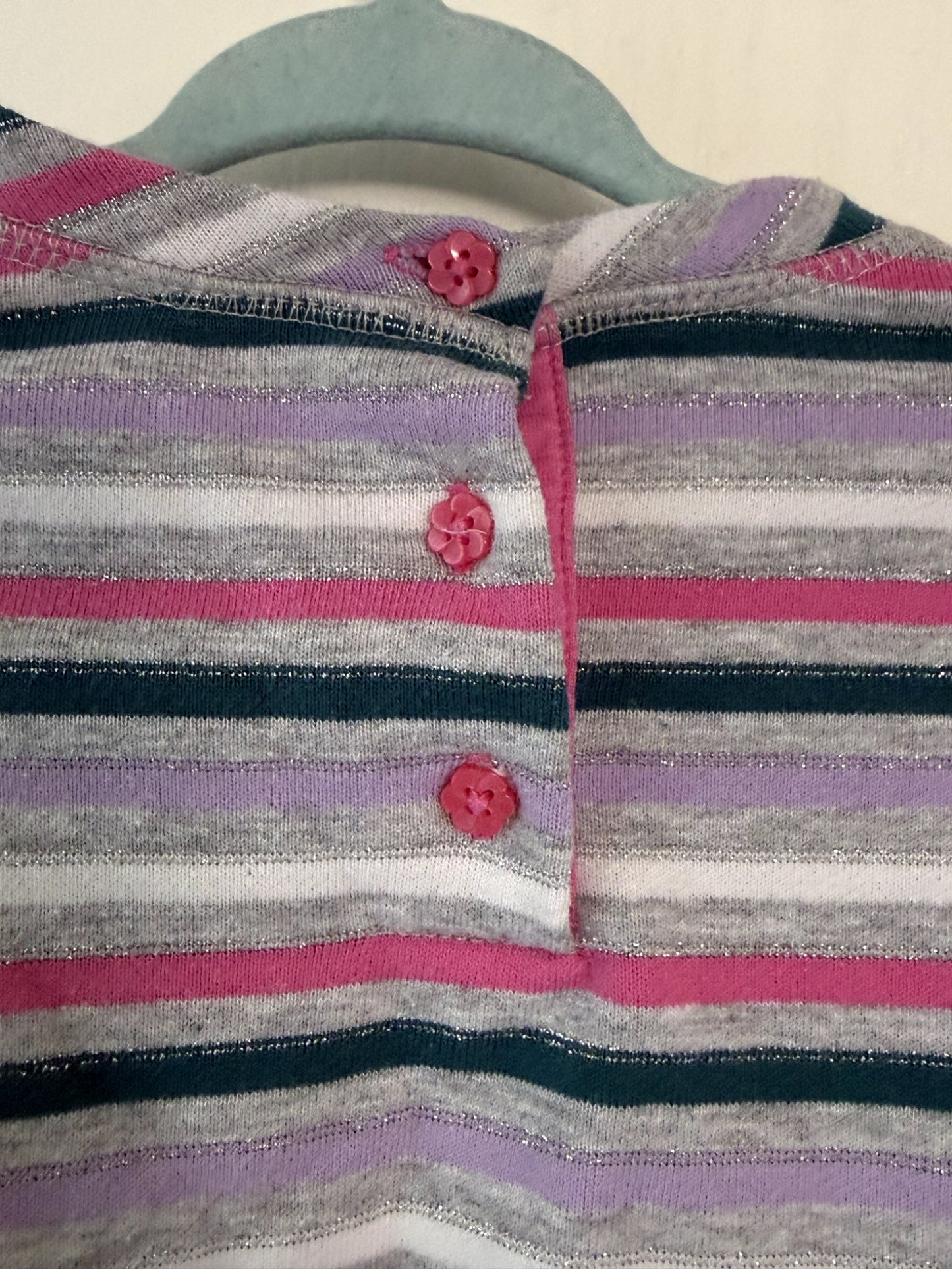 Gymboree Striped Glitter Knit Sweater Dress 6-12M, Kids 12 Month (9-12M)