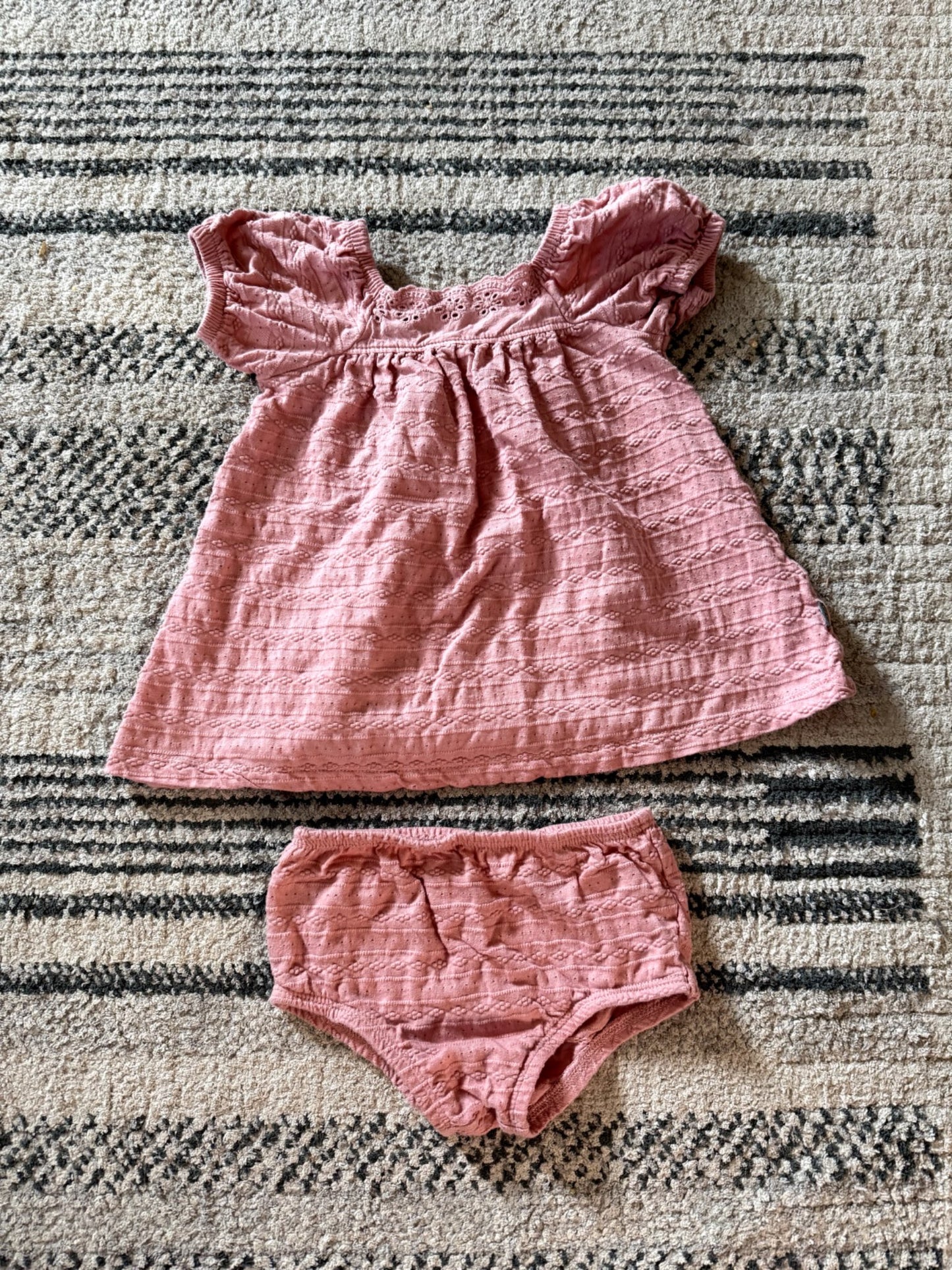 Cable Knit Dress Set with Diaper Cover - Size 6-9M, Kids 9 Month (6-9M)
