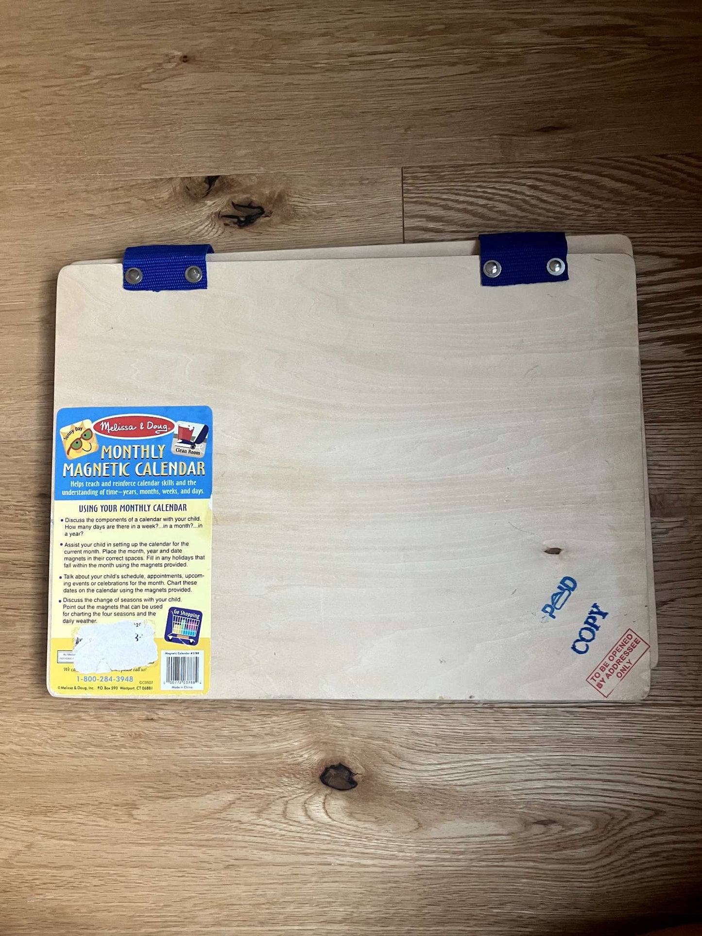 Melissa & Doug Magnetic Monthly Calendar For kids 3+