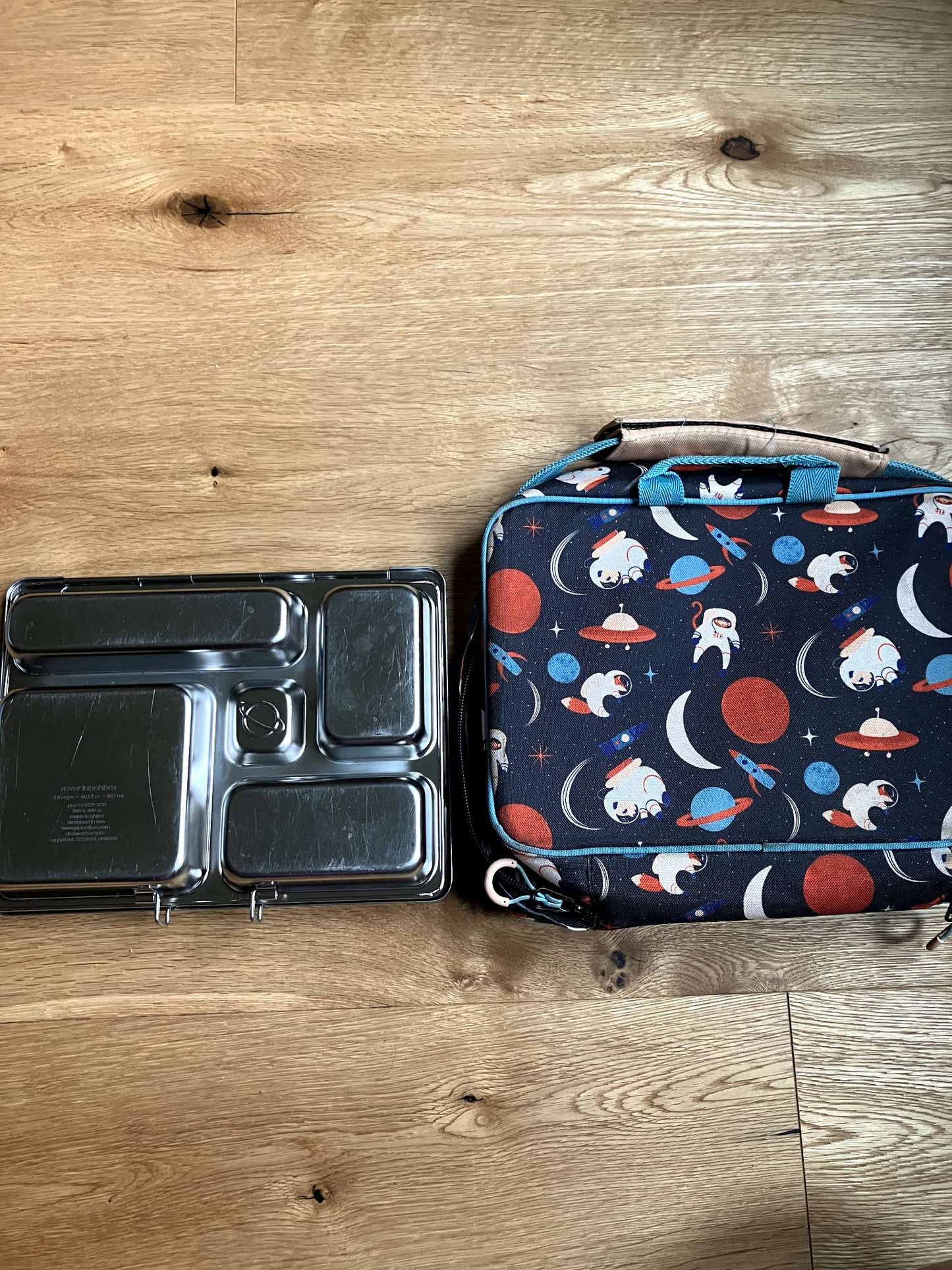 Rover Planetbox stainless steel lunch box - rocketship theme