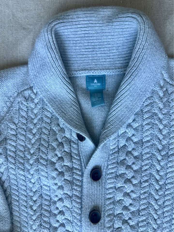 12-18m babyGap Cable Knit Shawl Collar Cardigan, Kids 18 Month (12-18M)